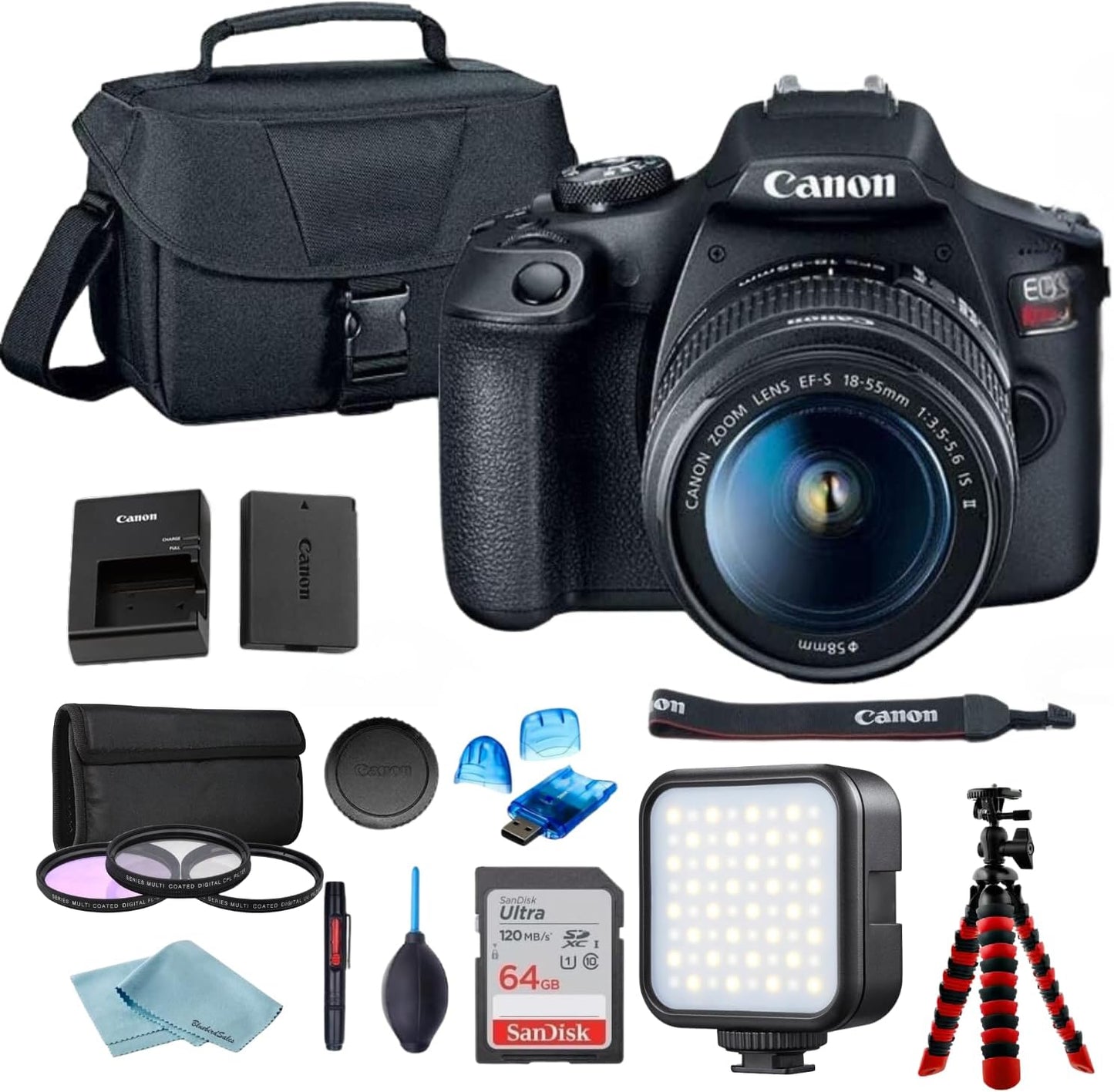 Canon EOS Rebel T7 DSLR Camera with 18-55mm Lens and More