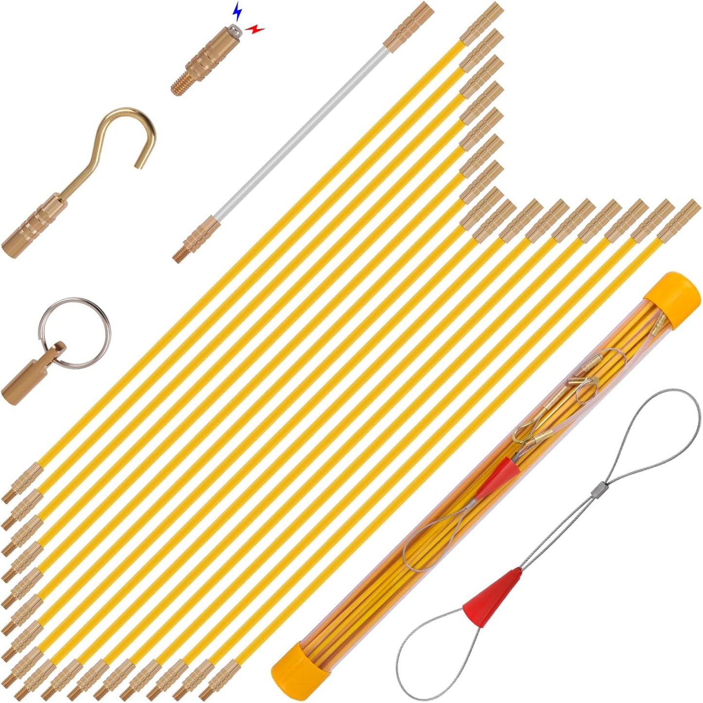 boeray 22FT Electrical Fish Tape Kit - Easy Wire Pulling
