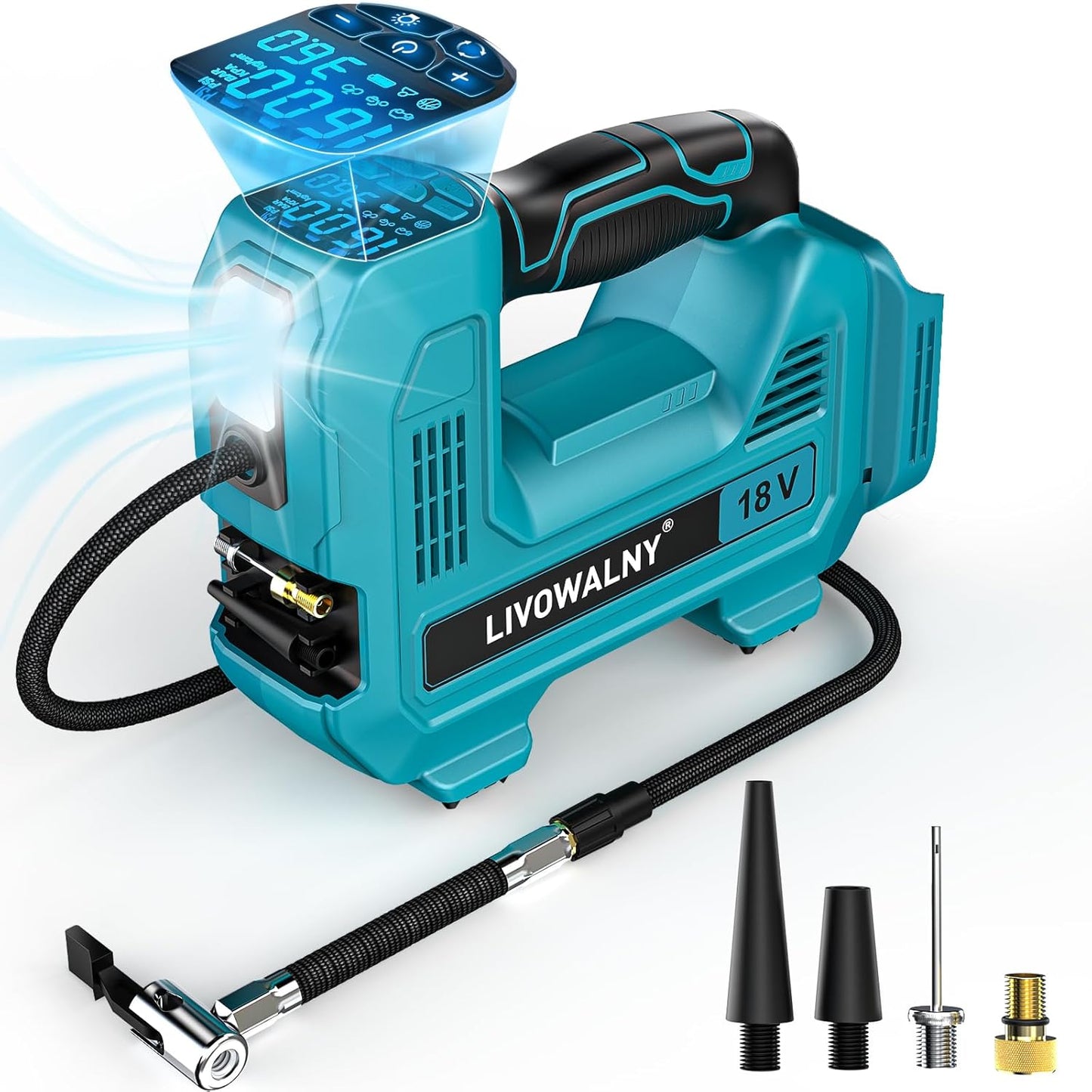 Cordless Tire Inflator Air Compressor for Makita 18V Battery