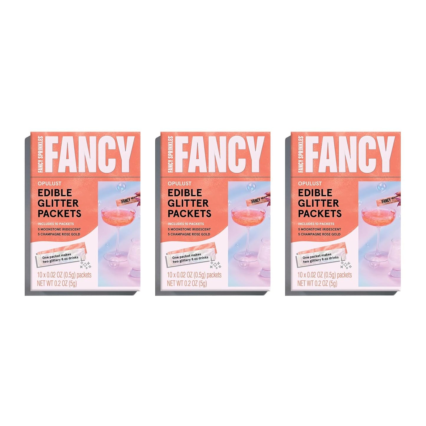 Fancy Edible Glitter Packets for Sparkling Drinks & Cocktails