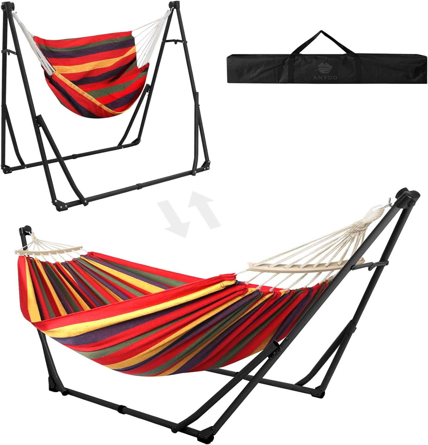 Anyoo 2 in 1 Hammock and Swinging Chair for Relaxation