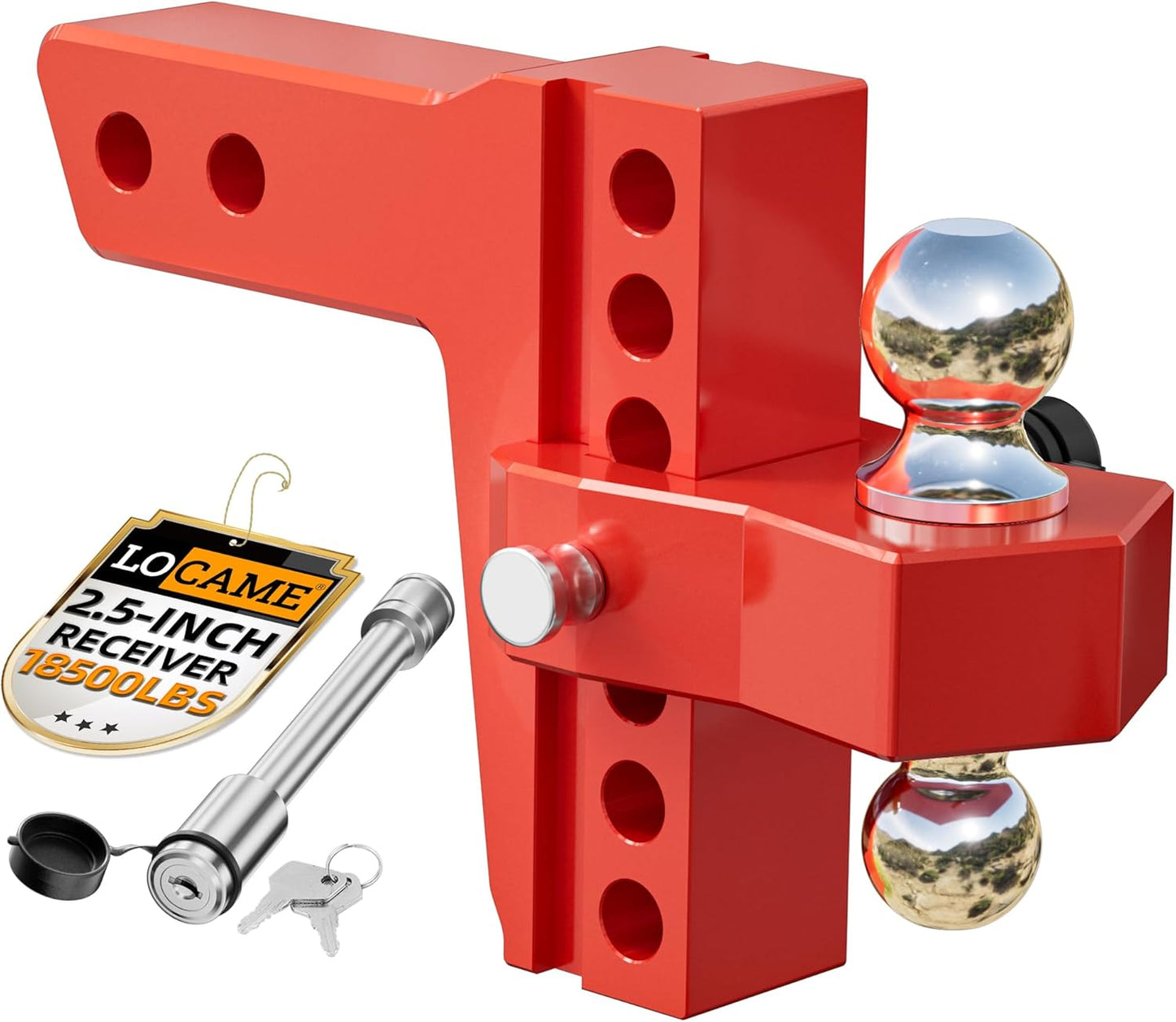 LOCAME Adjustable Trailer Hitch for Heavy Duty Trucks and RVs