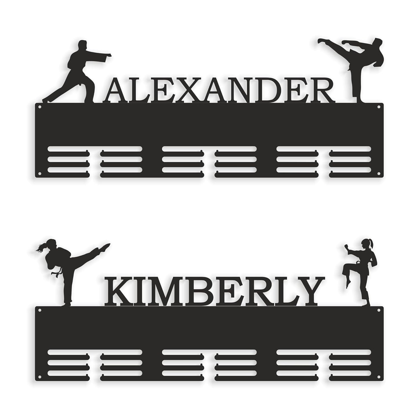Personalized Taekwondo Medal Holder for Sports Awards Display