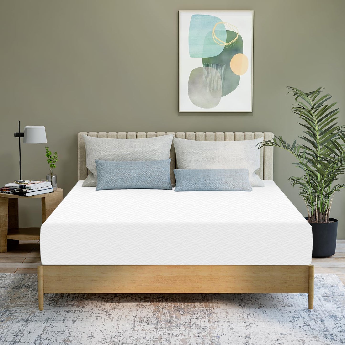 10 Inch Queen Green Tea Cooling Gel Memory Foam Mattress for Comfort
