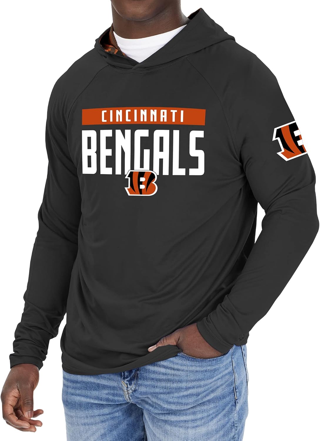 Zubaz NFL Men's Lightweight Hoodie in Camo Patterns for Fans