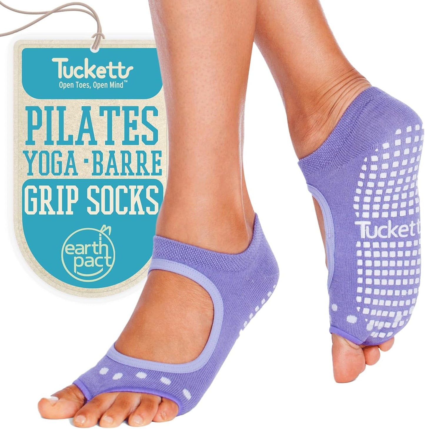 Non-Slip Toeless Pilates Socks - Grips for Barefoot Workouts