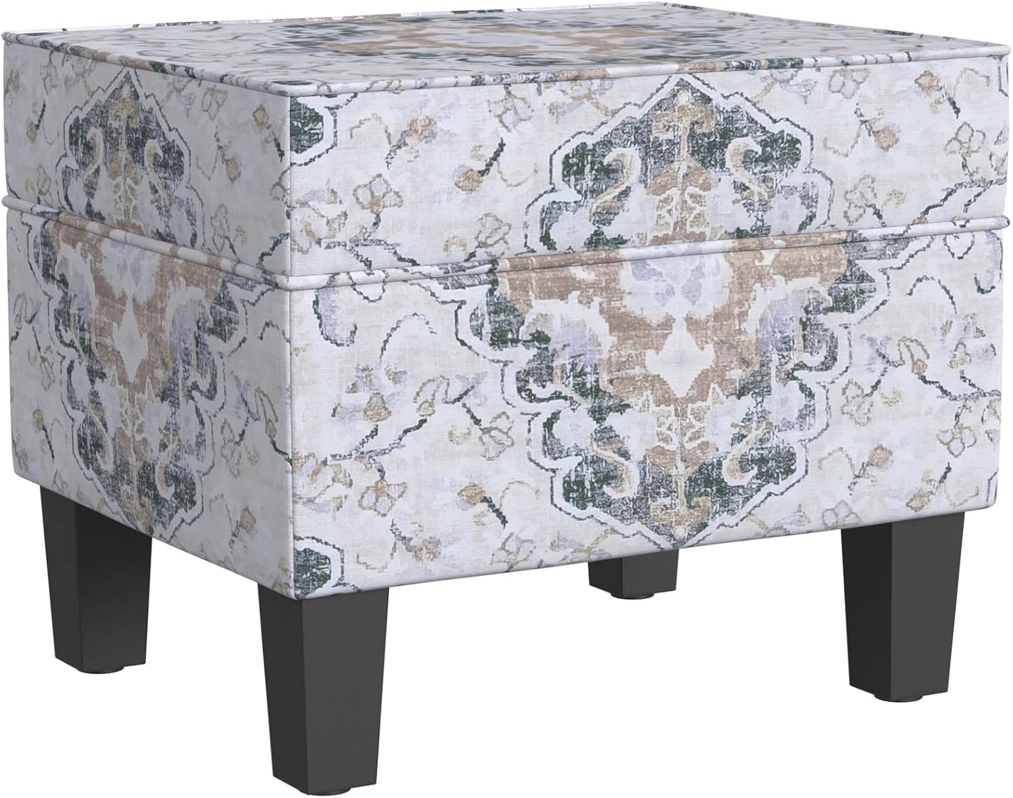 Stylish Upholstered Rectangular Storage Ottoman for Home Decor