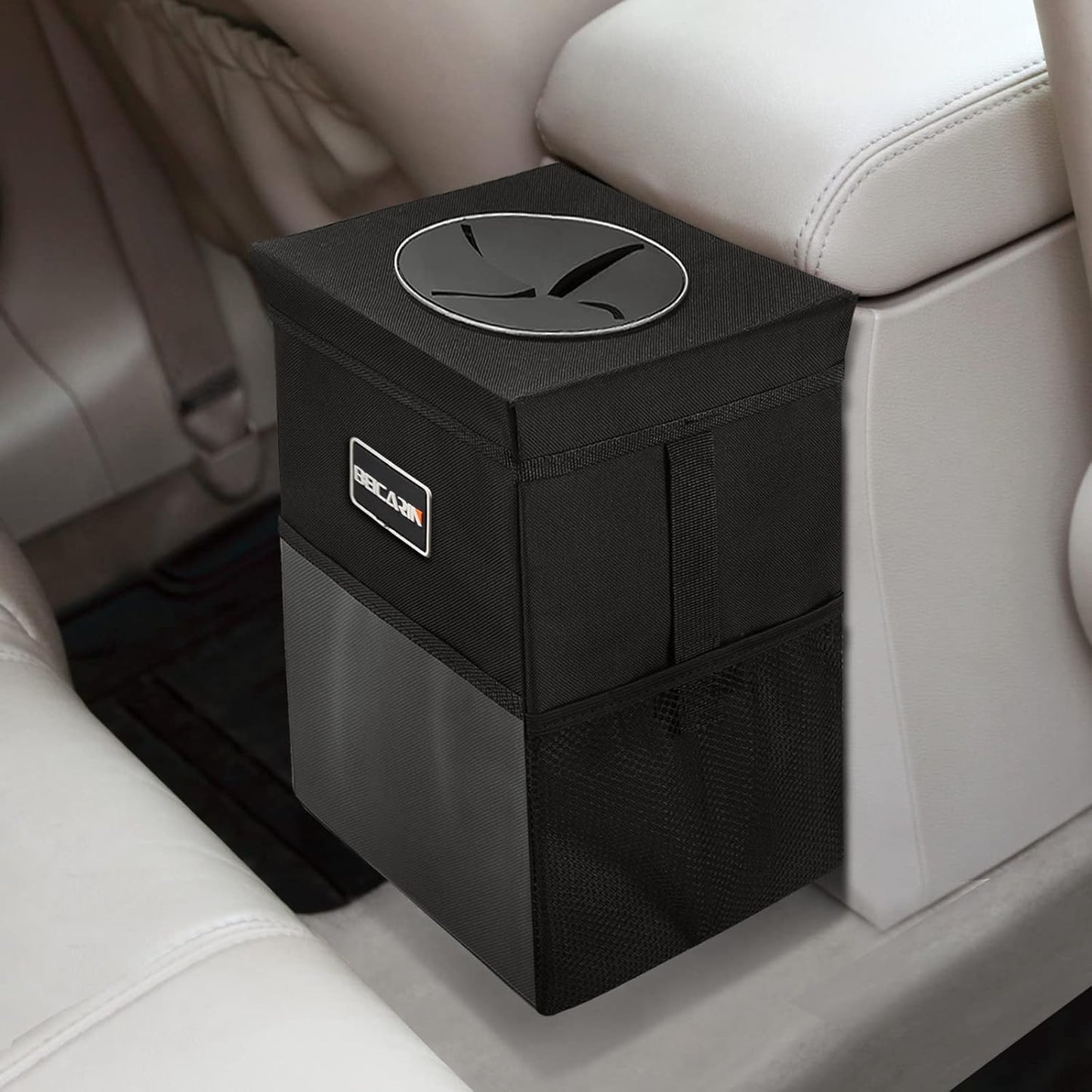 Beicarin Car Trash Can - Leak-Proof & Portable Organizer