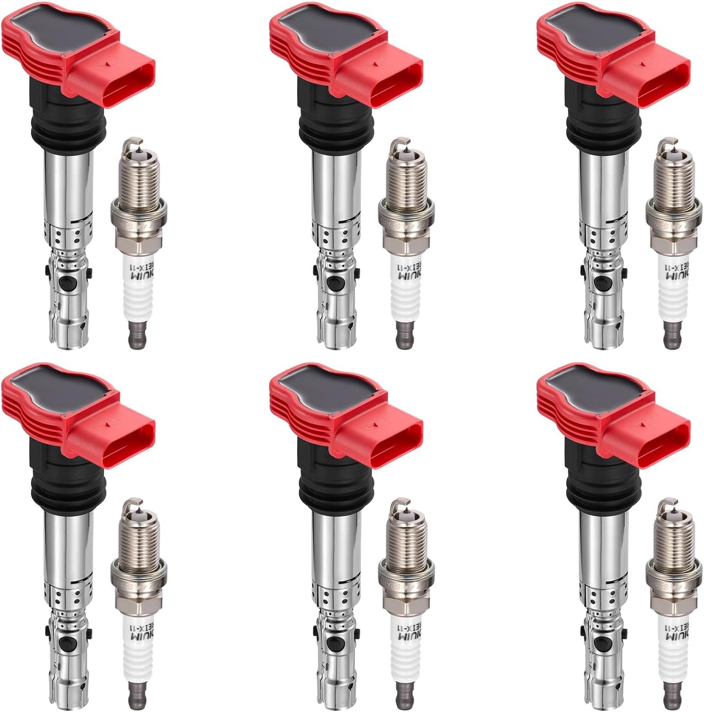 BDFHYK Ignition Coil Pack UF483 and Iridium Spark Plug 7092