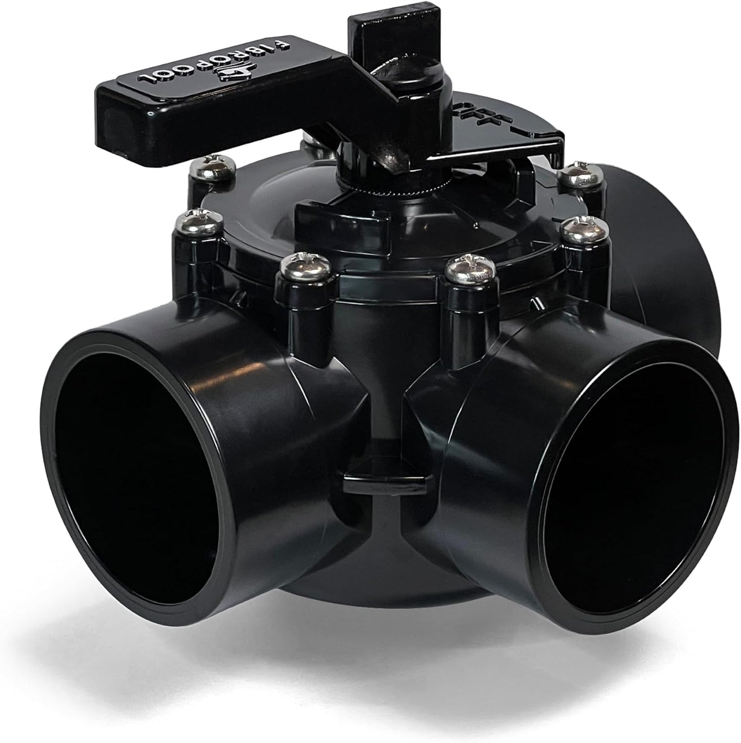 FibroPool Swimming Pool Diverter Valve - 2 Inch 3 Way Positive Seal