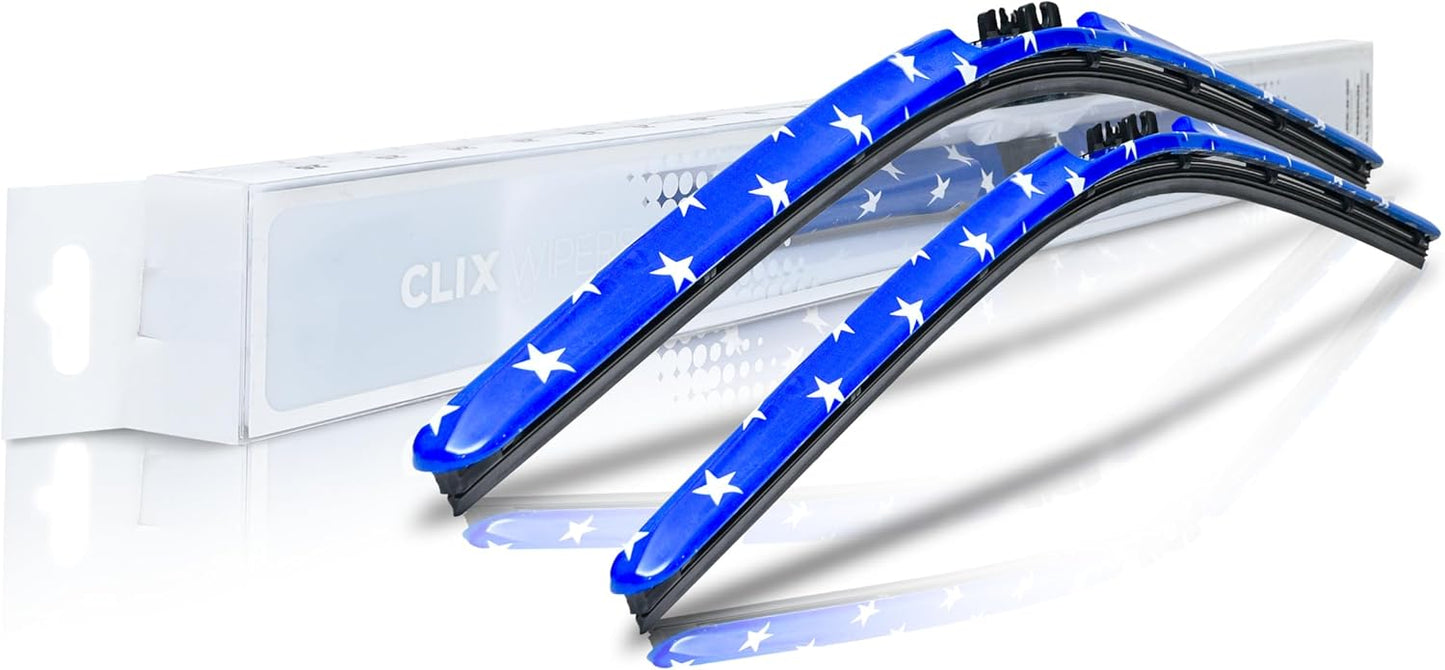 ClixWipers 22in Premium All Weather Wiper Blades for Cars