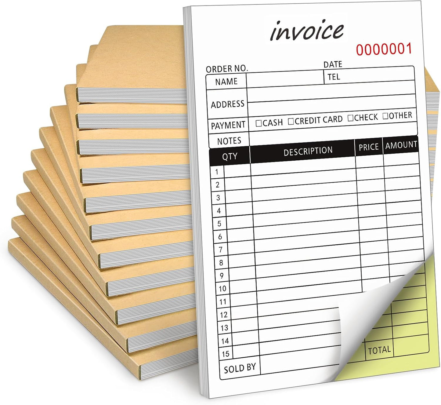 Homvle Invoice Receipt Book for Small Boutique Business Needs
