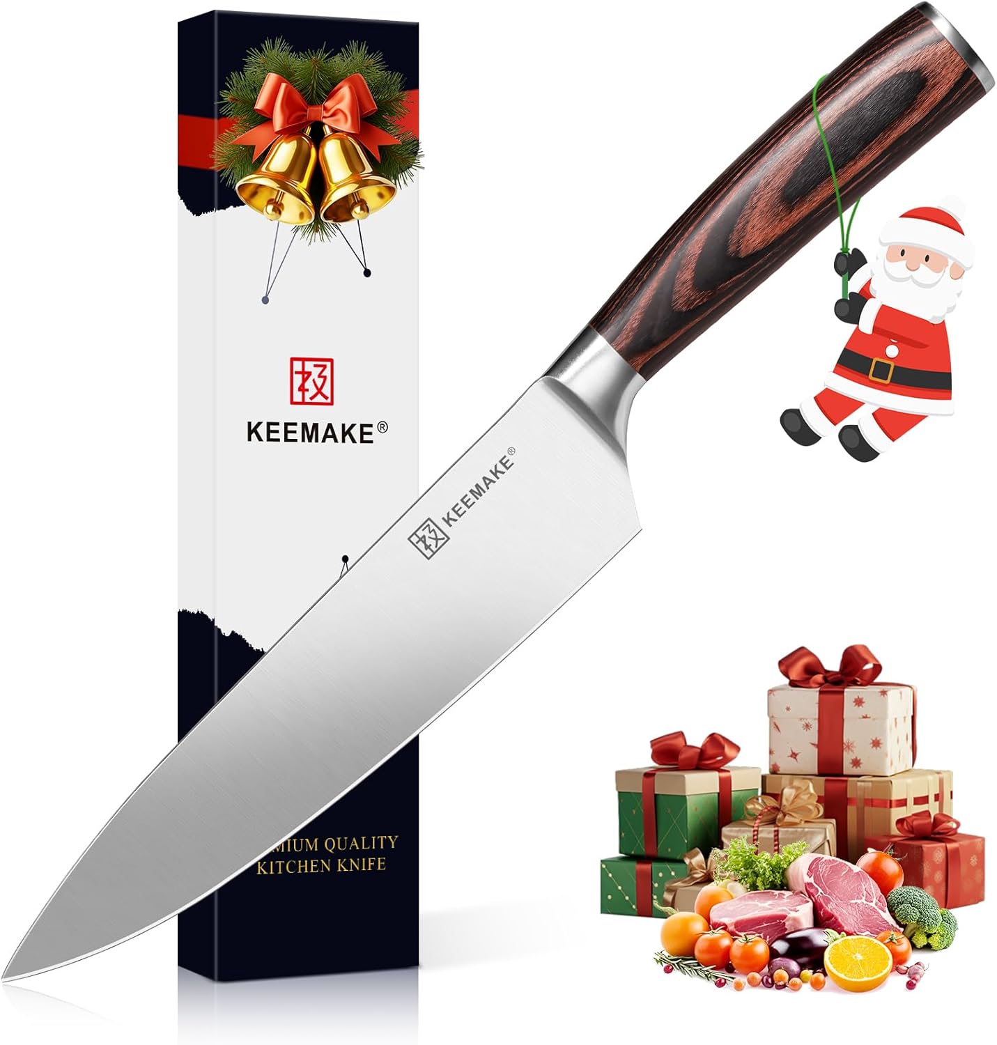 KEEMAKE Chef Knife 8 Inch - High Carbon Stainless Steel Blade