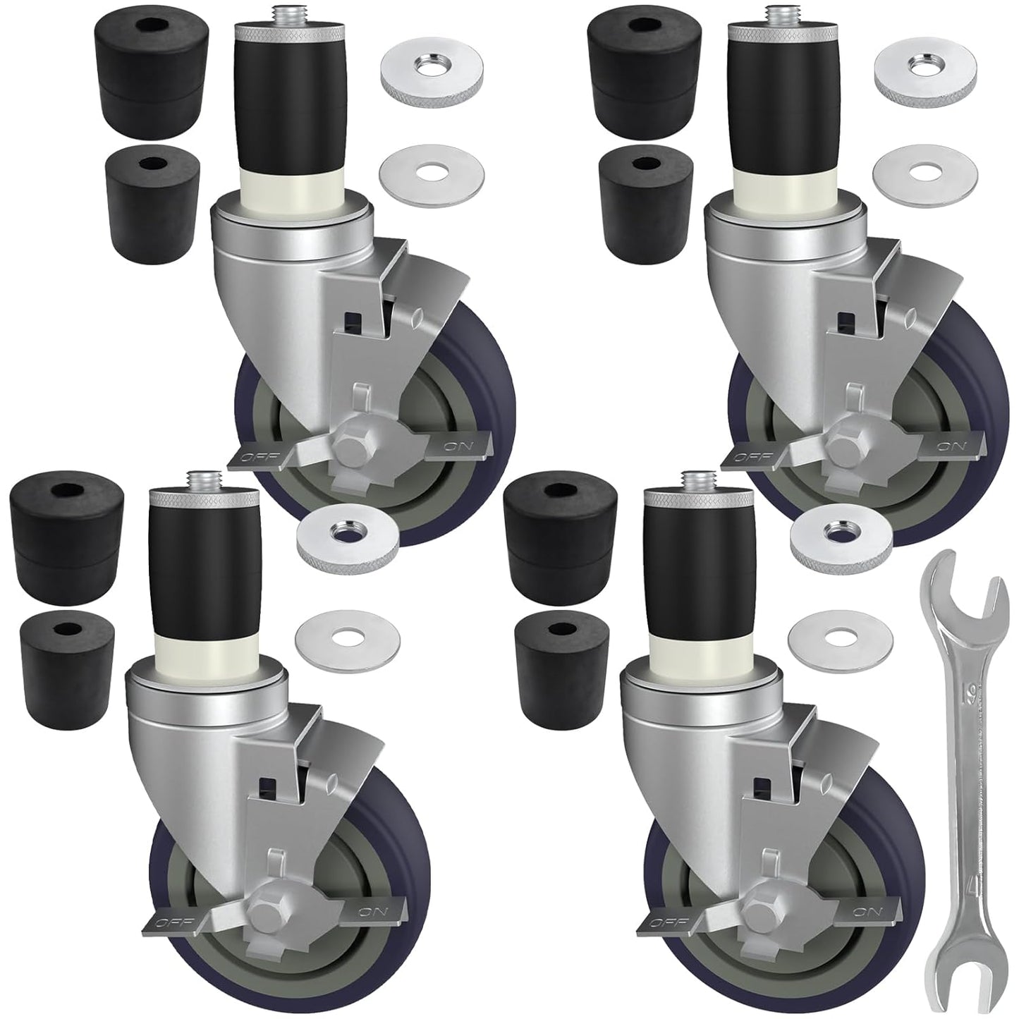 4 Inch Work Table Caster Wheels for Kitchen Prep Tables