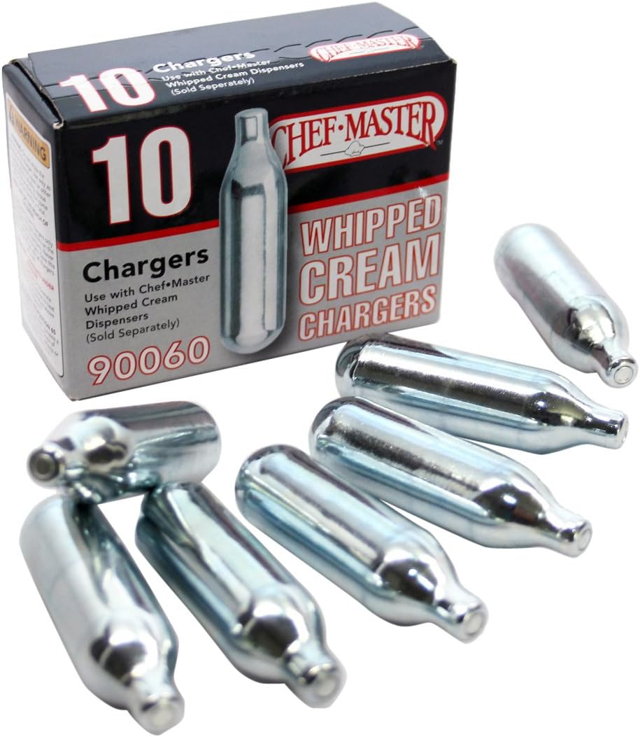 10-Pack Chef Master Whipped Cream Chargers for Delicious Treats