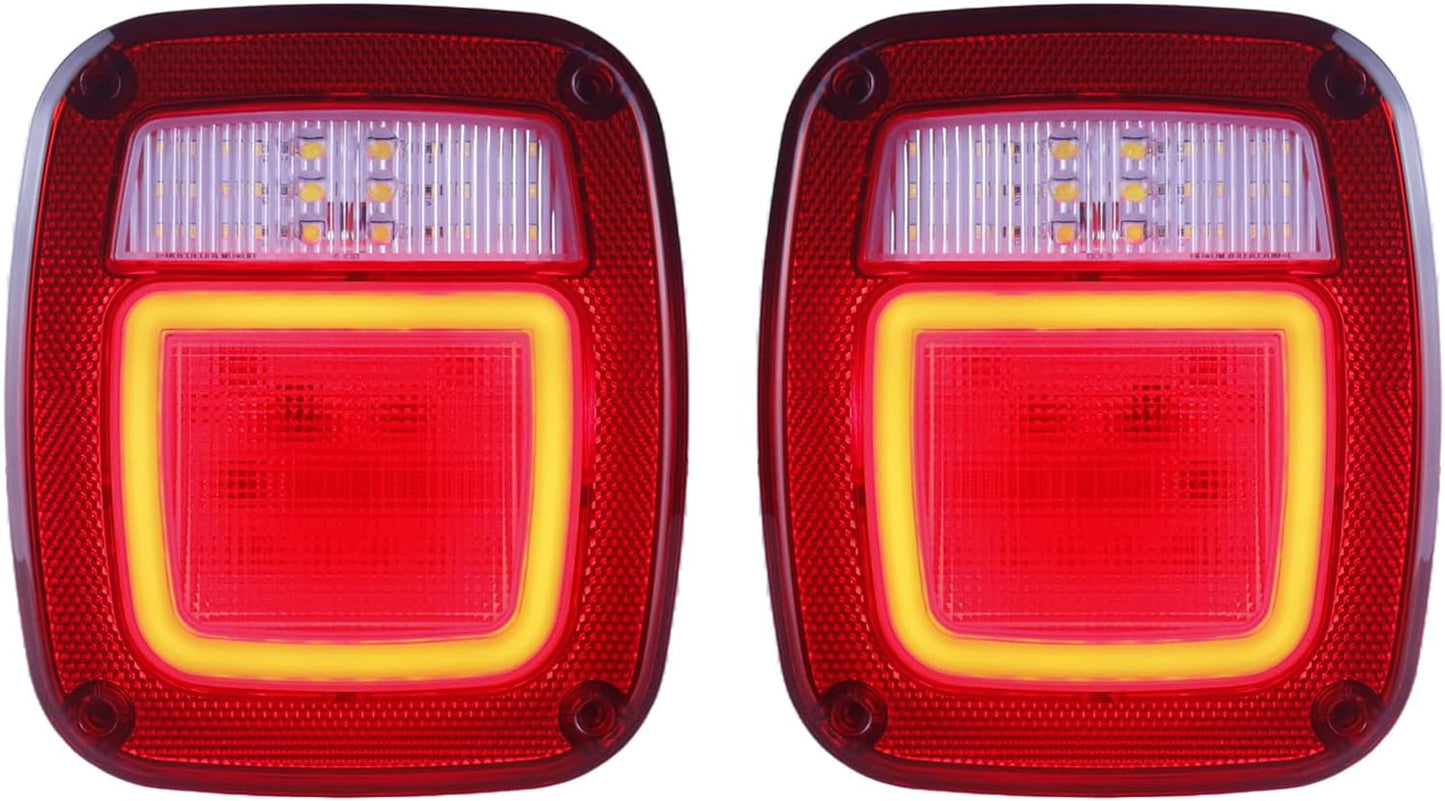 Halo Tail Lights Assembly for 1979-2006 Wrangler Models