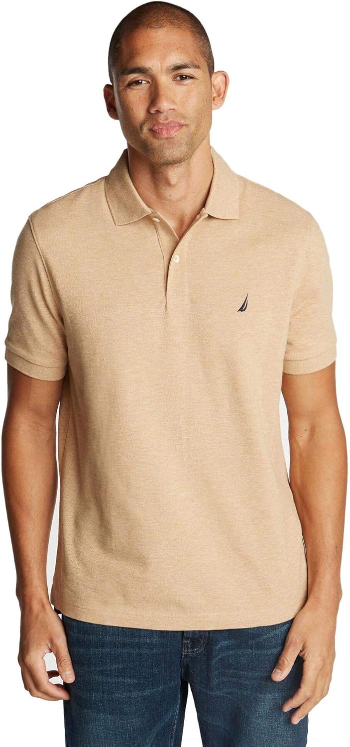 Nautica Men's Classic Short Sleeve Solid Performance Polo Shirt