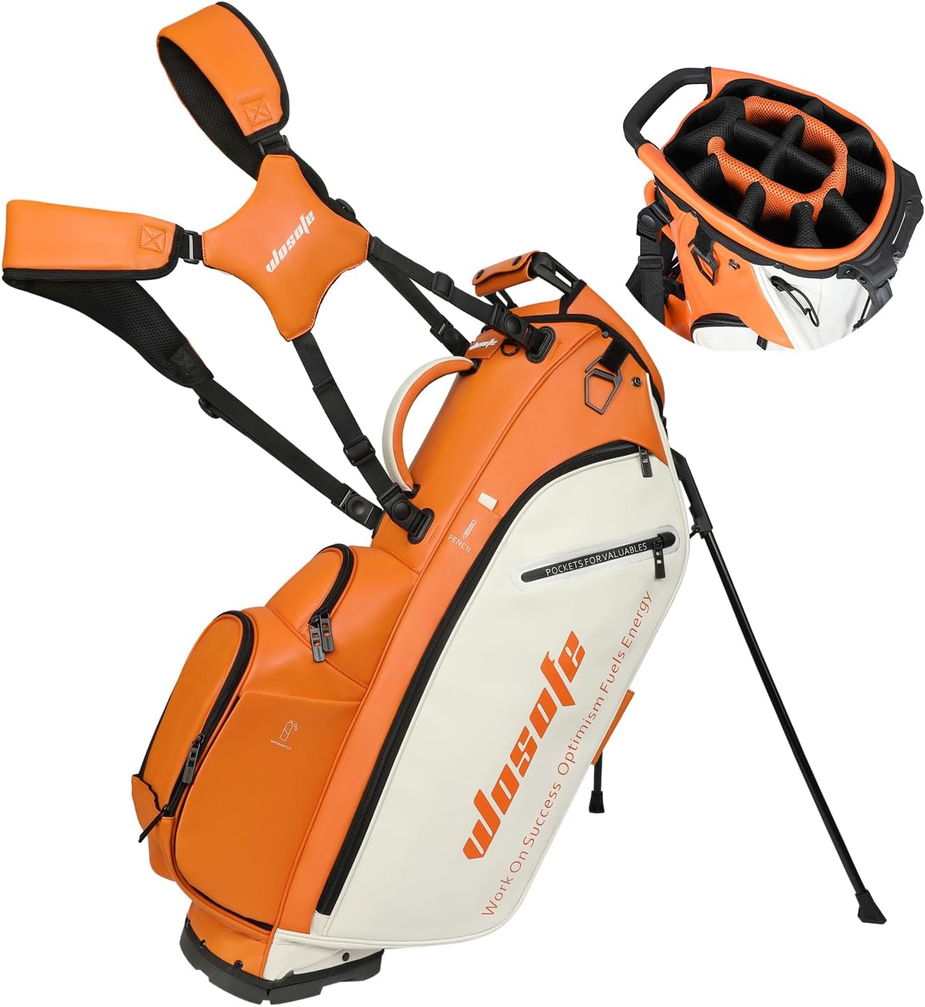 Golf Club Stand Bag with 14-Way Dividers and Waterproof Design