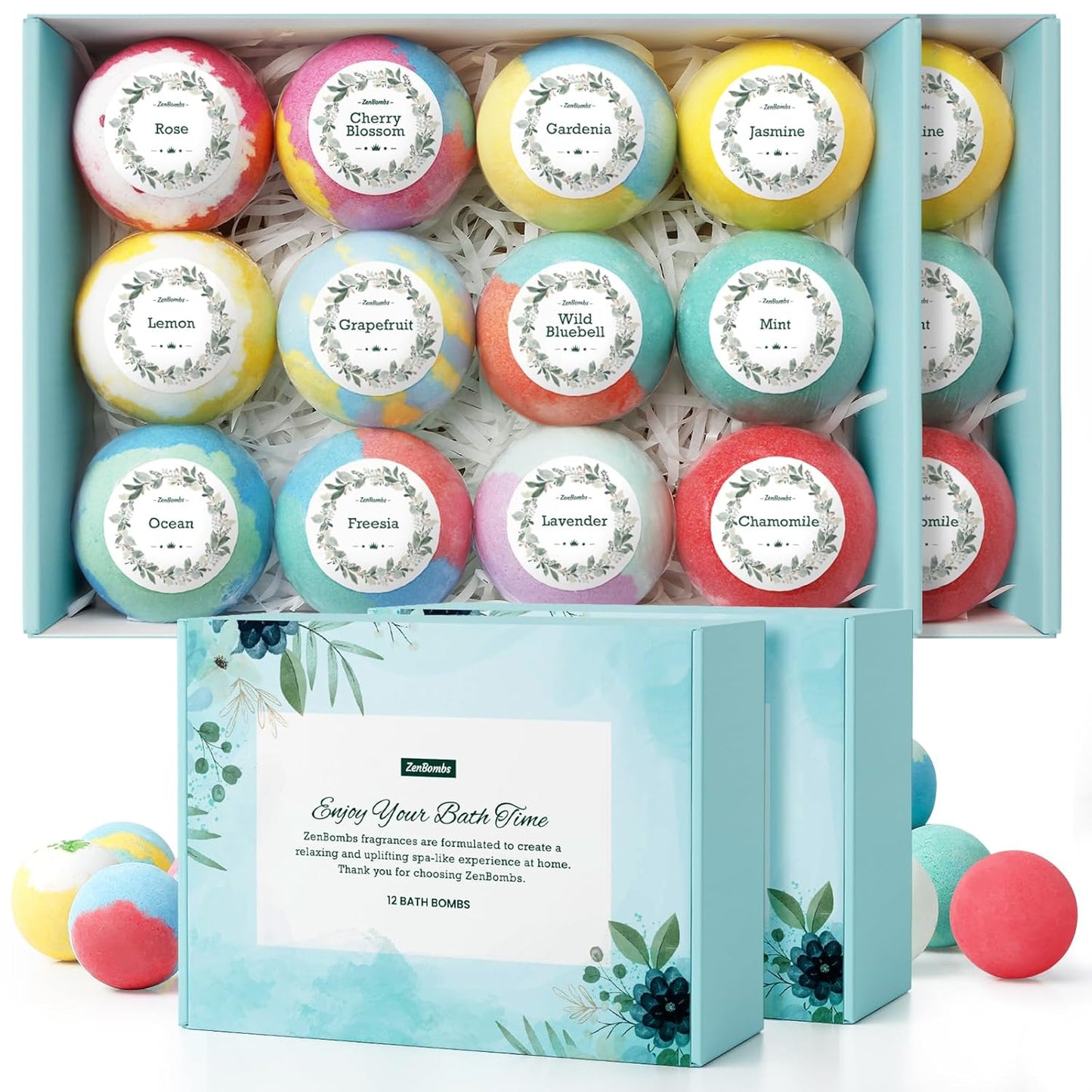 Luxurious Bath Bombs for Women - 24pcs Handmade Natural Set