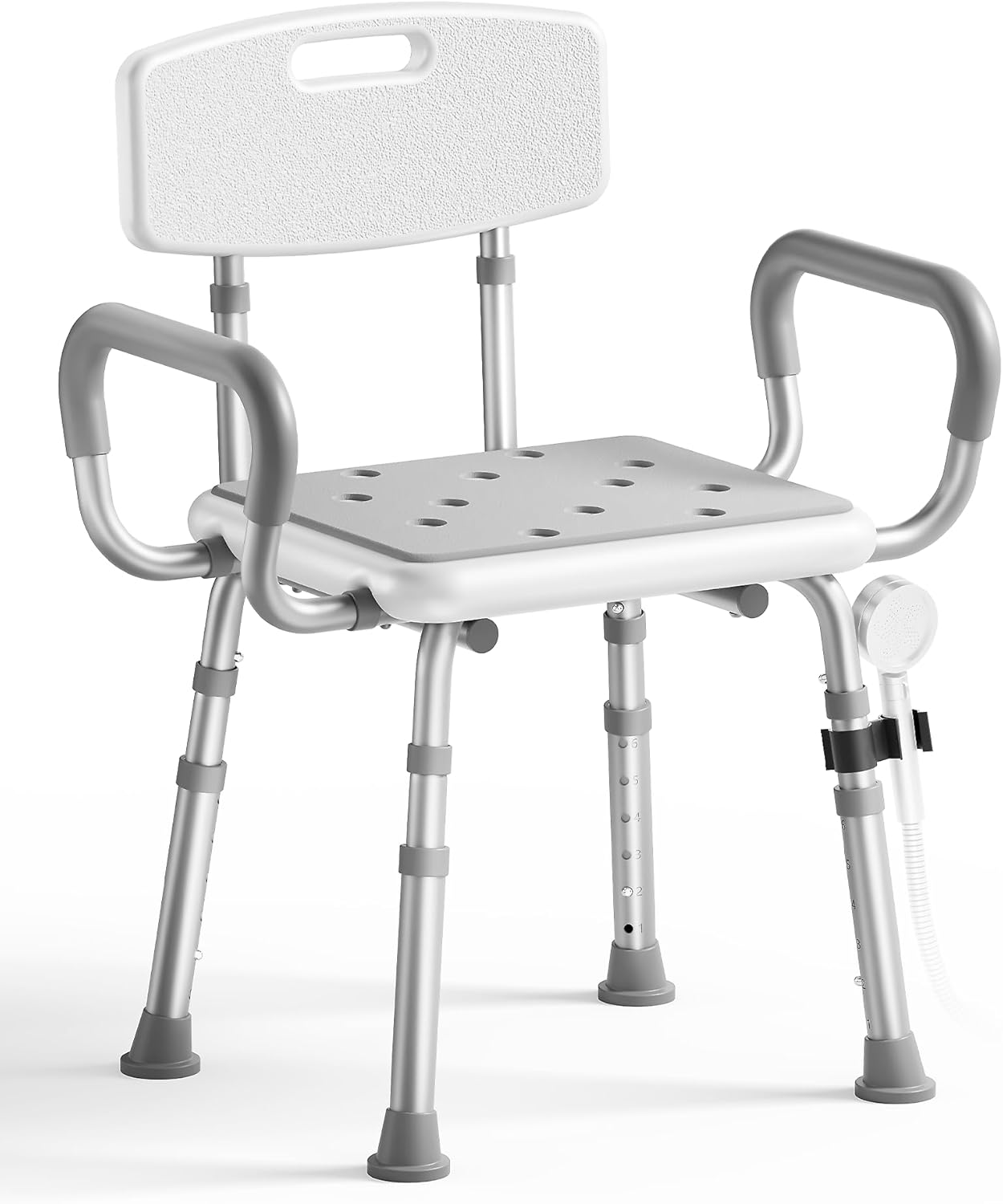 Height Adjustable Shower Chair for Safety, 400 lbs Capacity