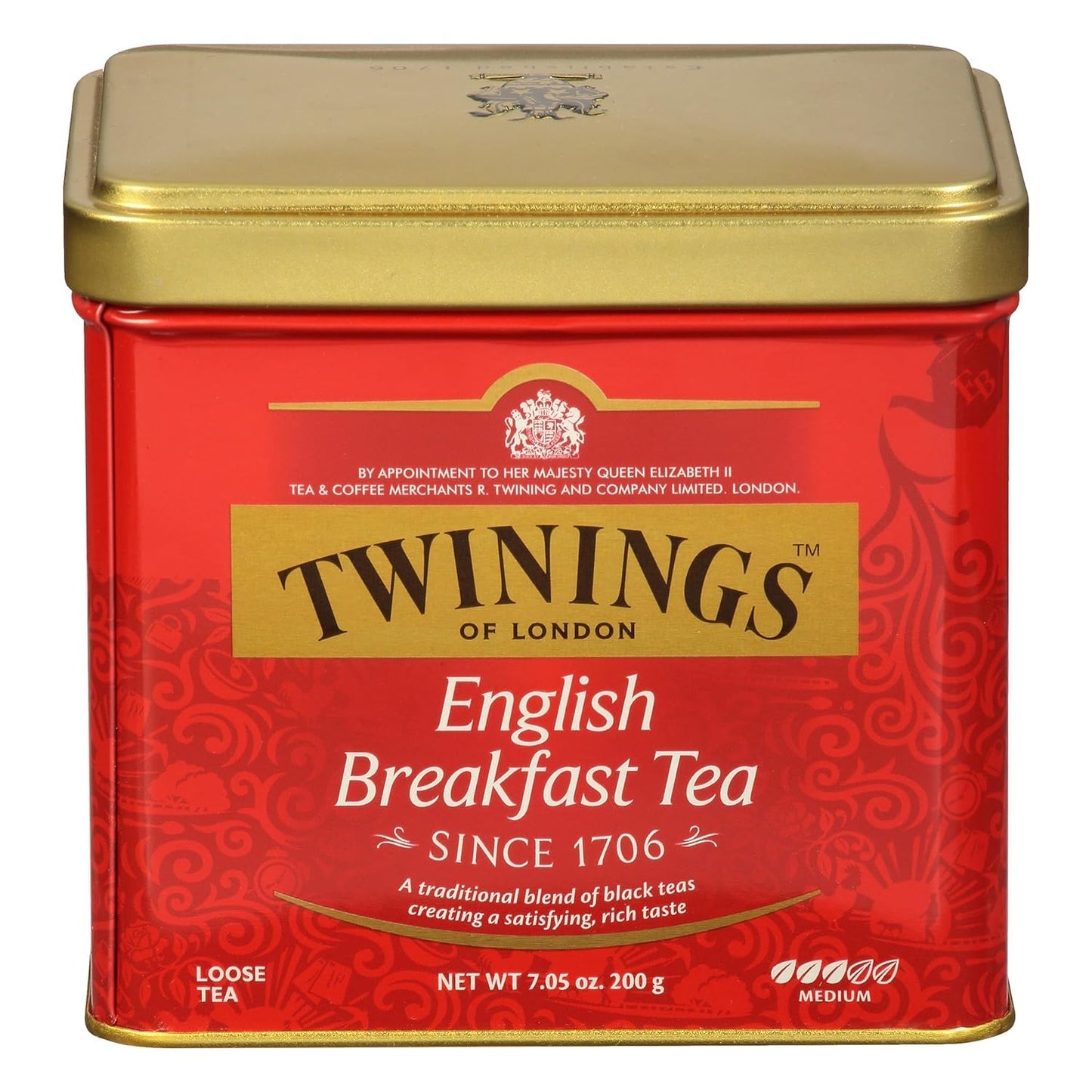Twinings English Breakfast Loose Tea Tins - Smooth & Robust Flavor