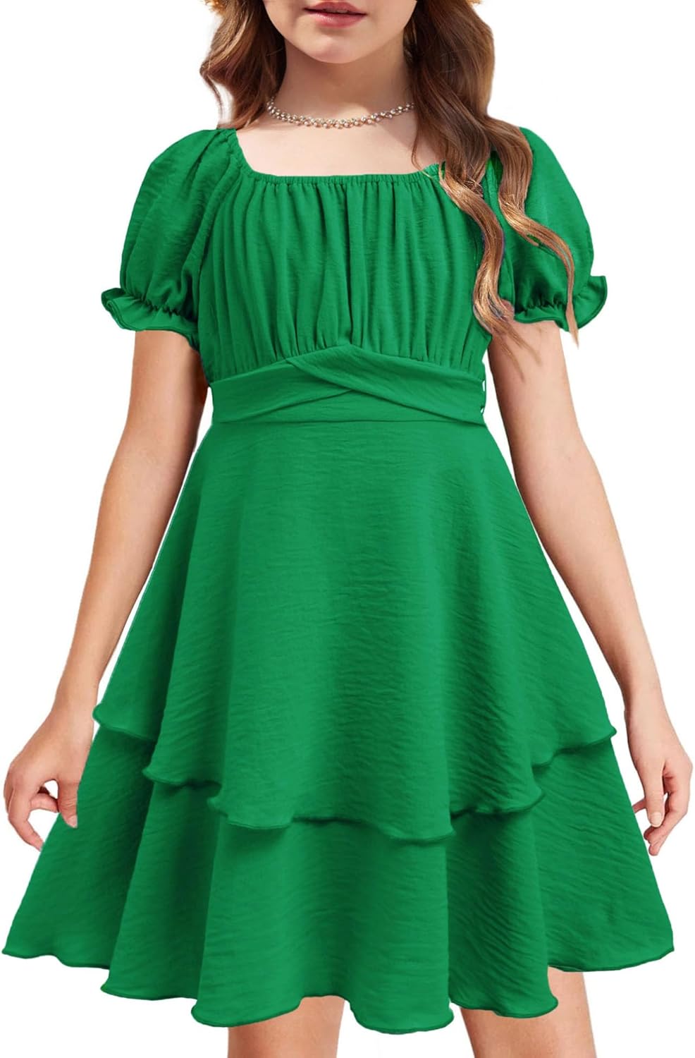 Arshiner Girls Summer Dress with Ruffle Tiered Layers for Parties