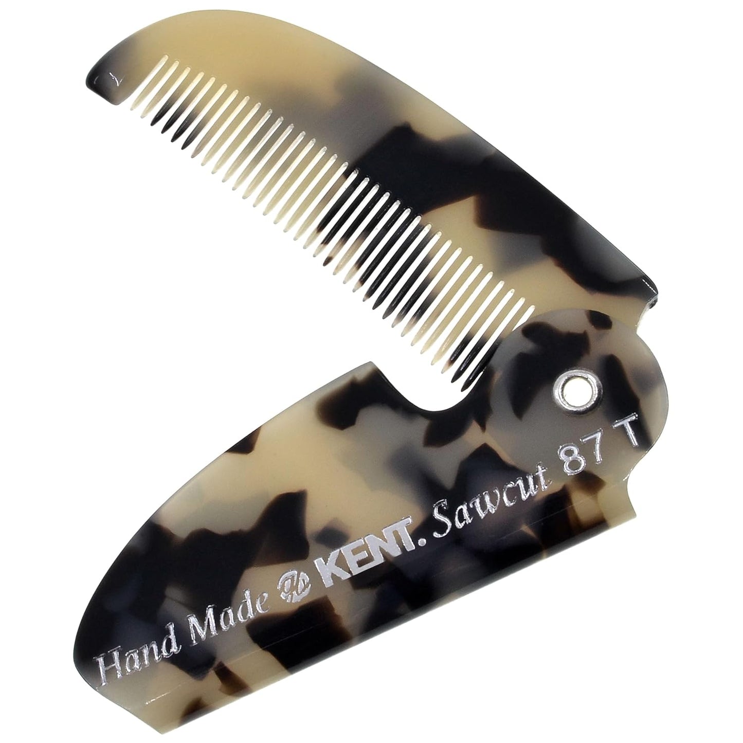 Kent 87T TW Handmade Folding Pocket Comb for Men Grooming