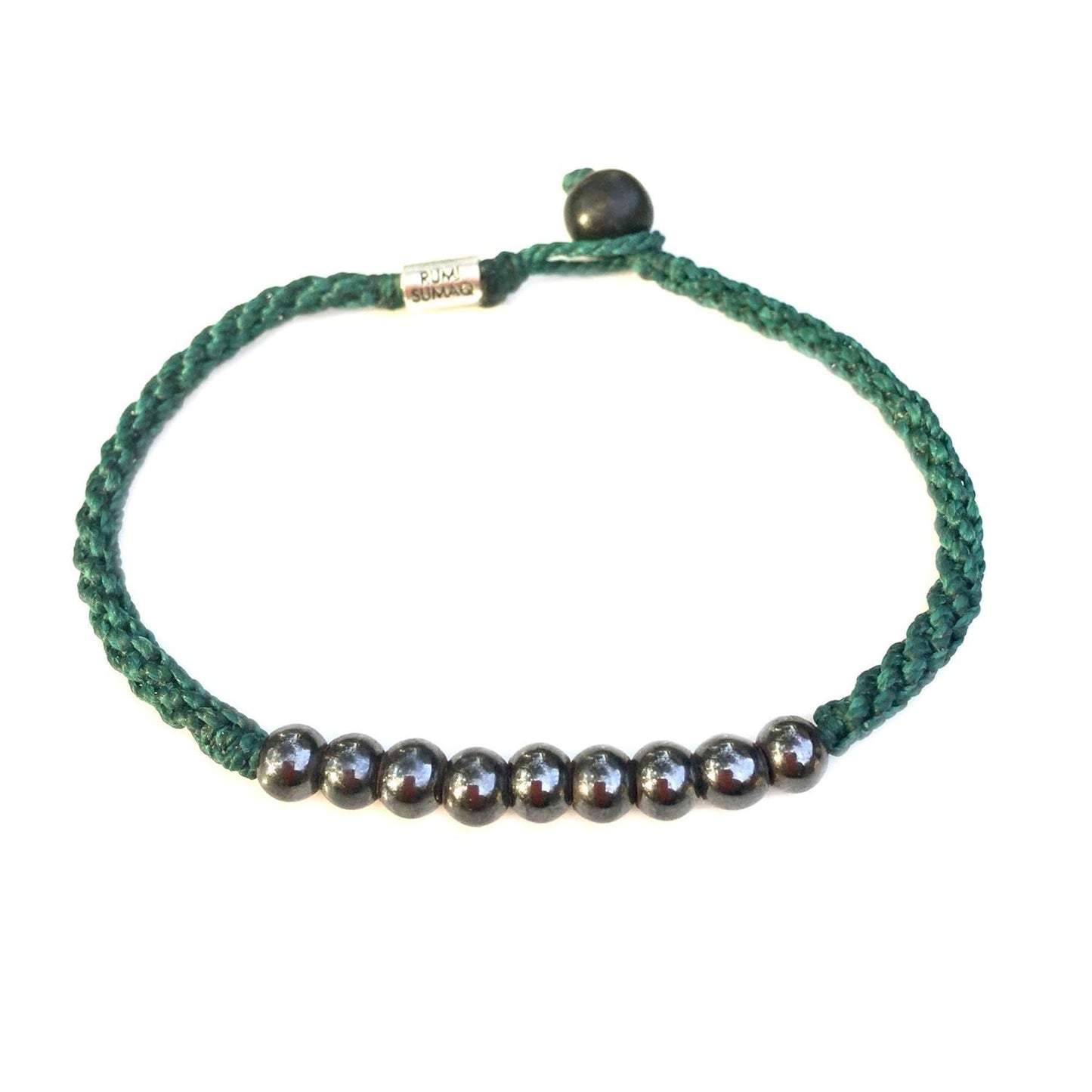 Beaded Hematite Stone Rope Anklet for Men and Women - Handmade