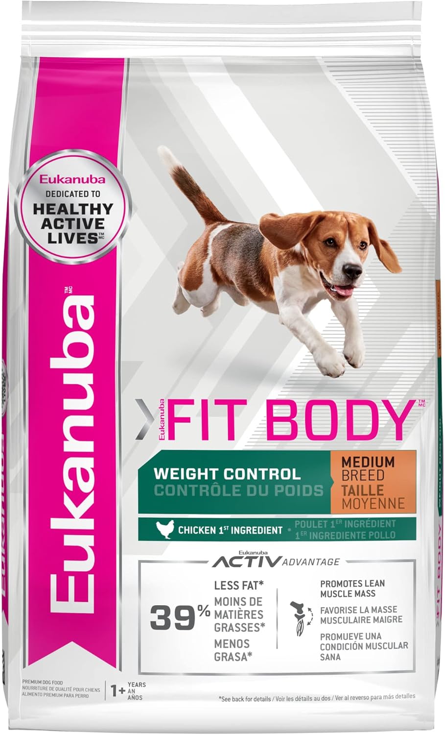 Eukanuba Fit Body Weight Control Dry Dog Food for Medium Breeds