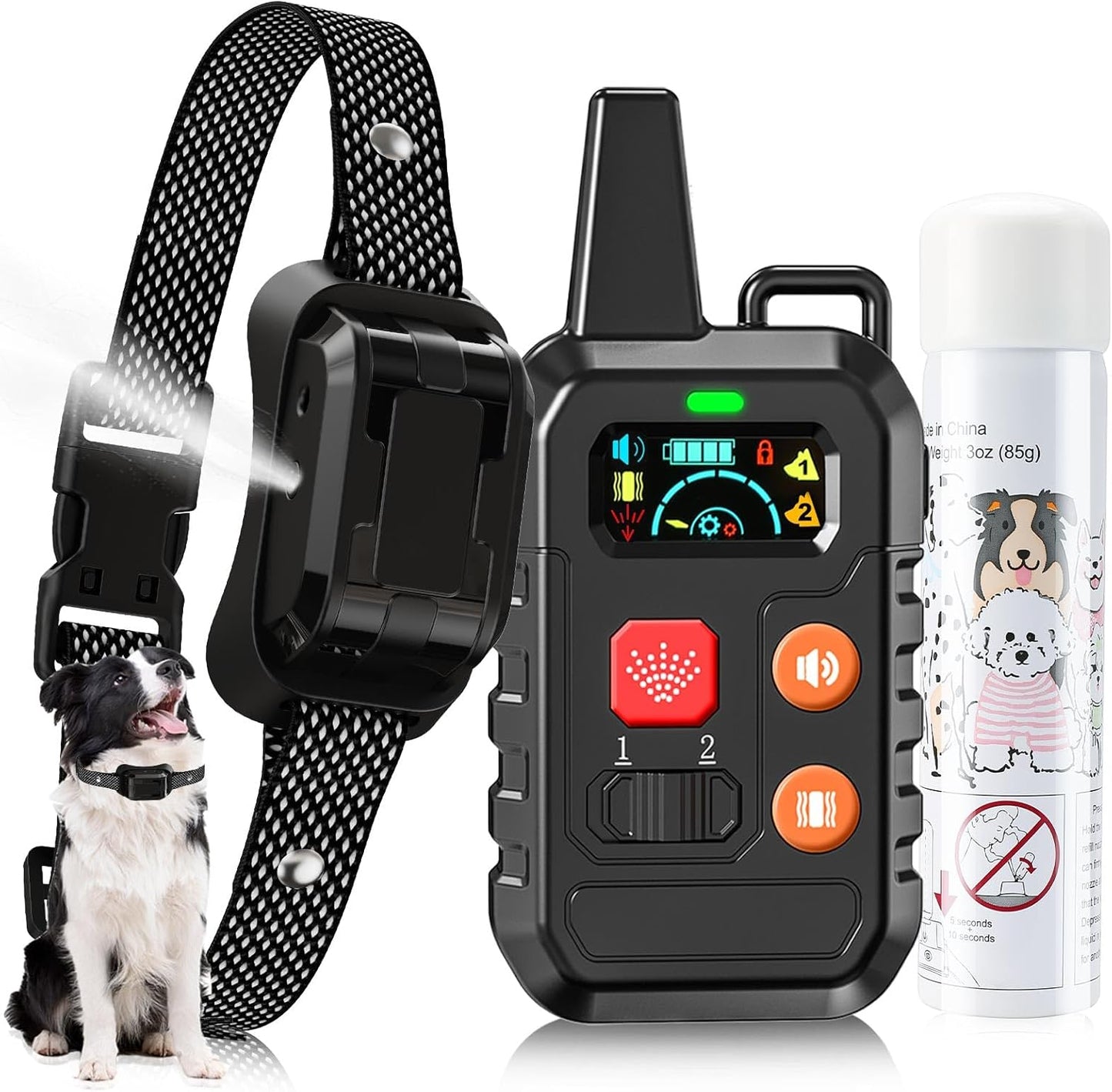 Citronella Training Collar for Dogs with Adjustable Sensitivities