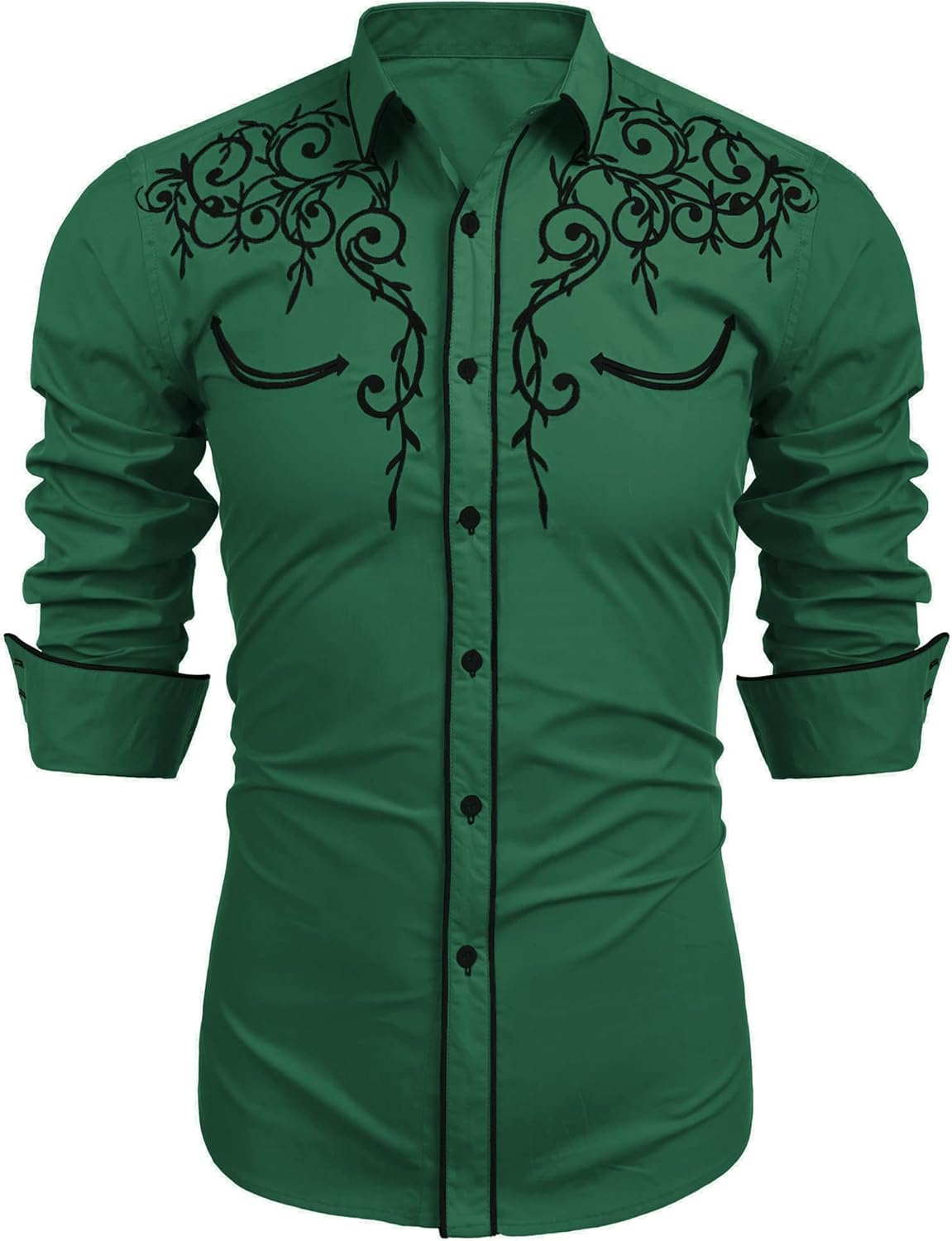 COOFANDY Men's Western Cowboy Shirts for Stylish Casual Wear