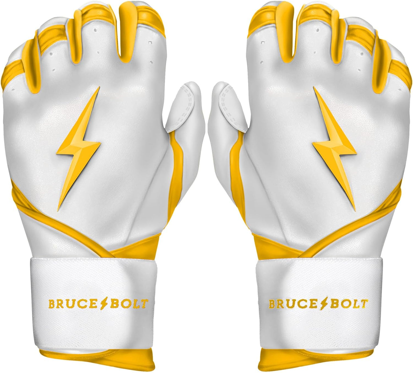 BRUCE BOLT Chrome Series Long Cuff Batting Gloves for All Players