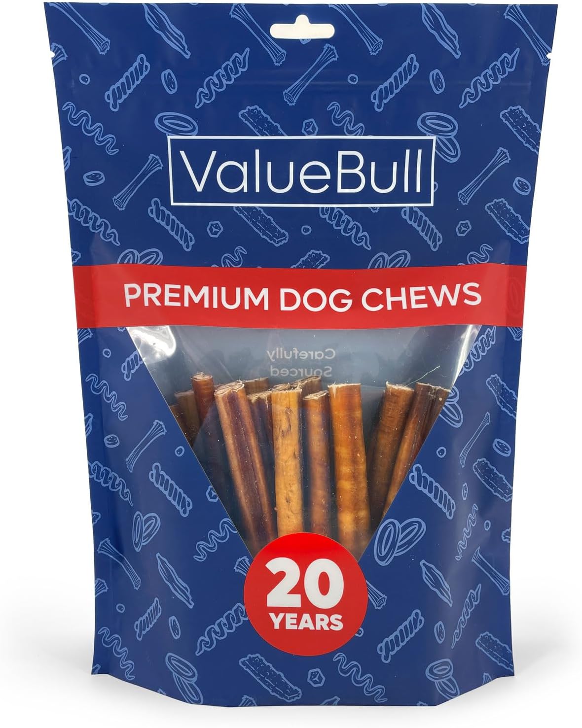ValueBull Bully Sticks for Dogs - All Natural Chew Treats