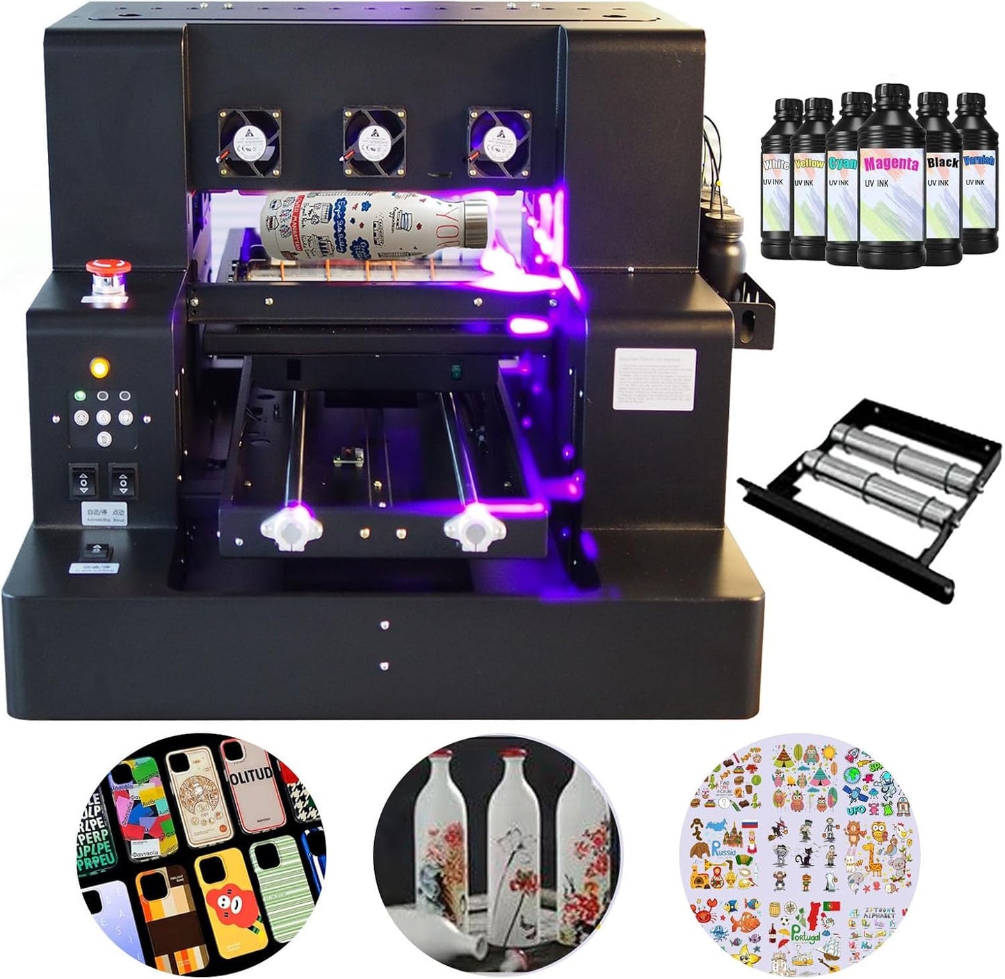 High-Resolution A4 UV DTF Printer - Vacuum Platform - Versatile Printing