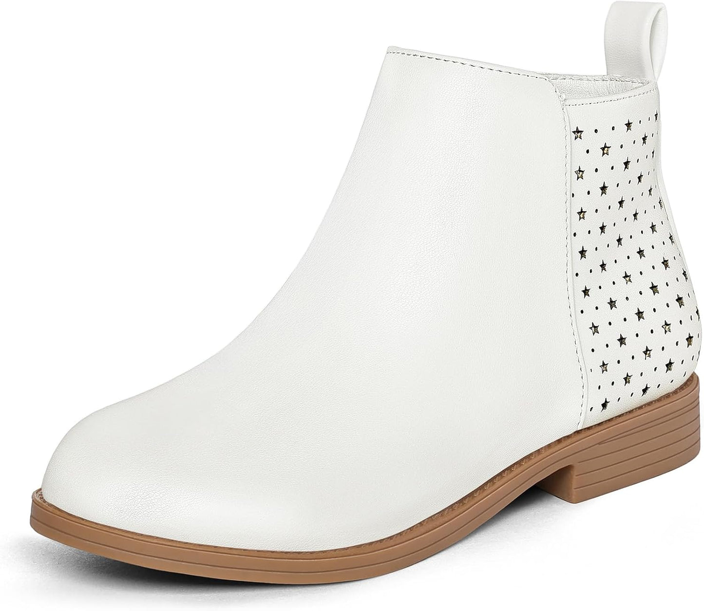K KomForme Girls Ankle Boots with Side Zipper for Kids