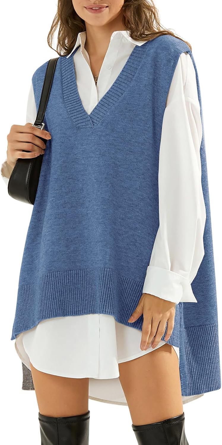 EXLURA Womens Oversized Sweater Vest for Trendy Fall Styles