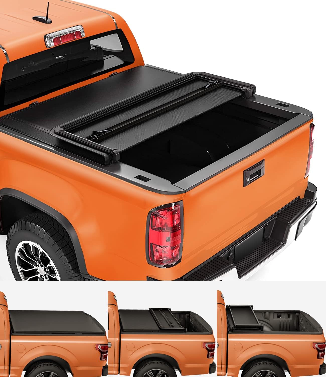 TIPTOP Soft Tri-Fold Tonneau Cover for Chevy Colorado 5.2ft Bed