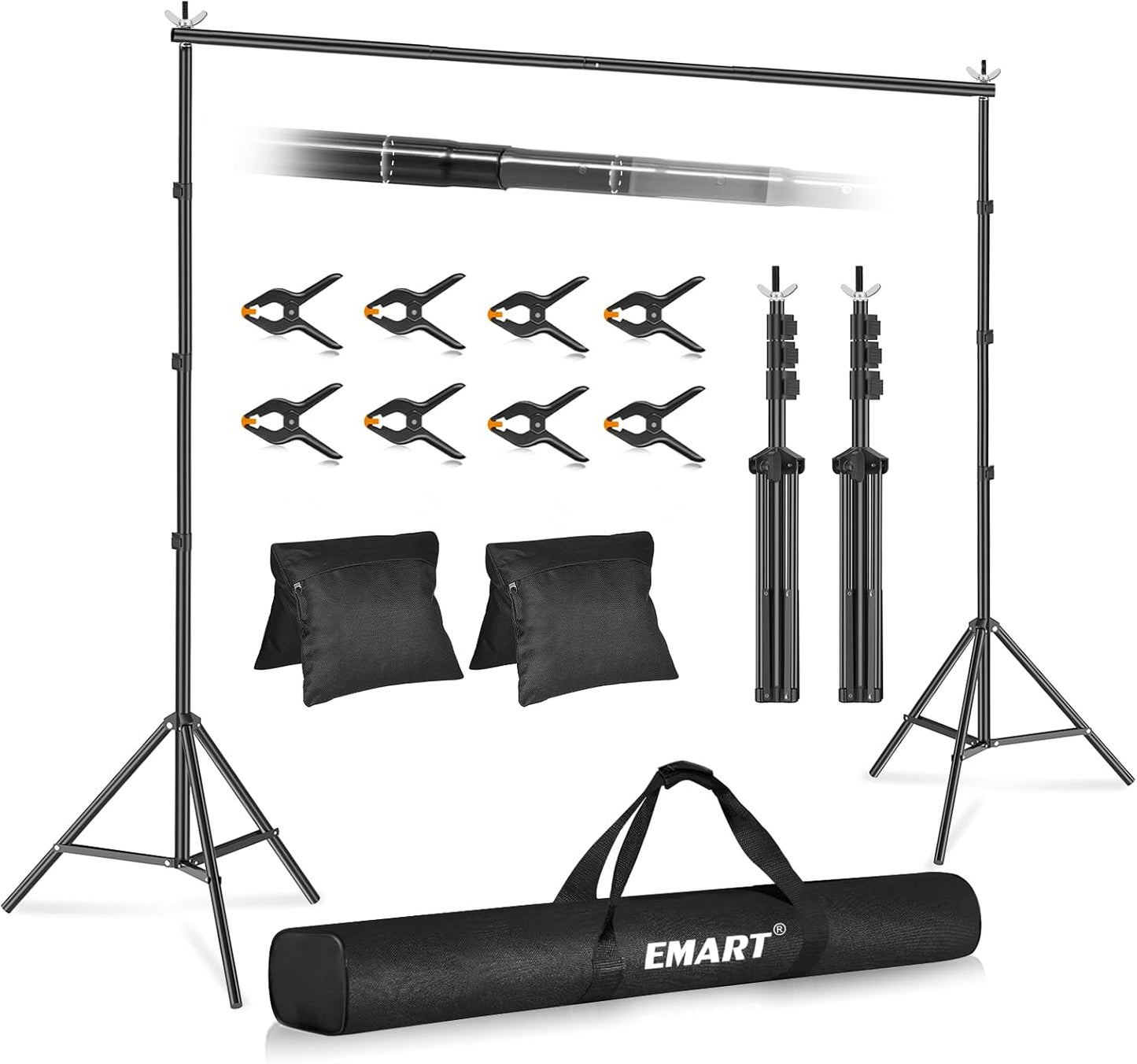 EMART Backdrop Stand 10x10ft for Photography and Events