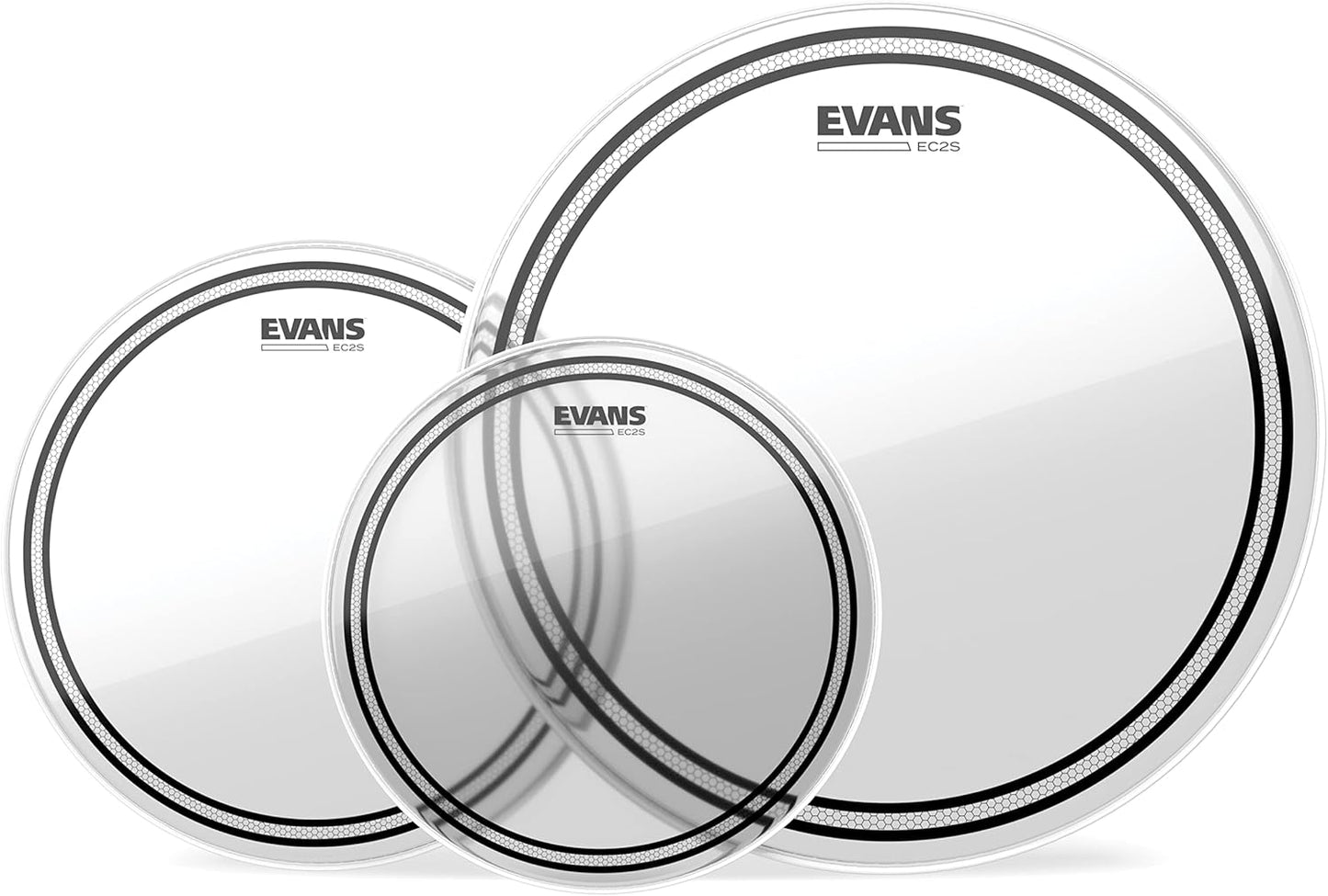 Evans EC2S Clear Rock Tompack - 10in, 12in, 16in Drum Heads