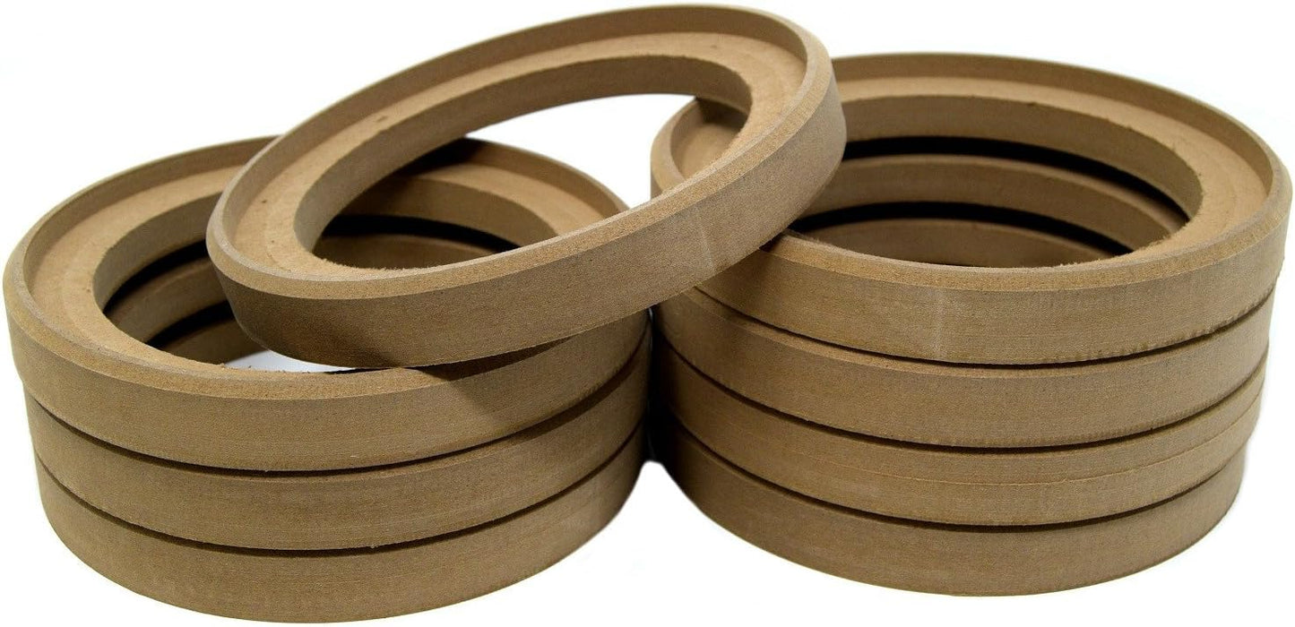 4 Pair 6.5in MDF Speaker Mounting Spacer for Custom Fit