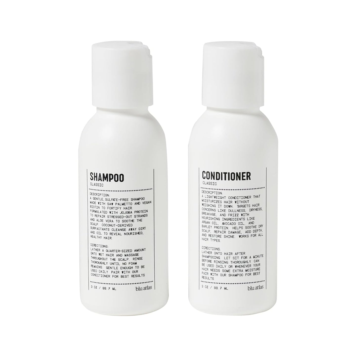 Blu Atlas Travel Size Shampoo & Conditioner Duo - On-The-Go Bestsellers