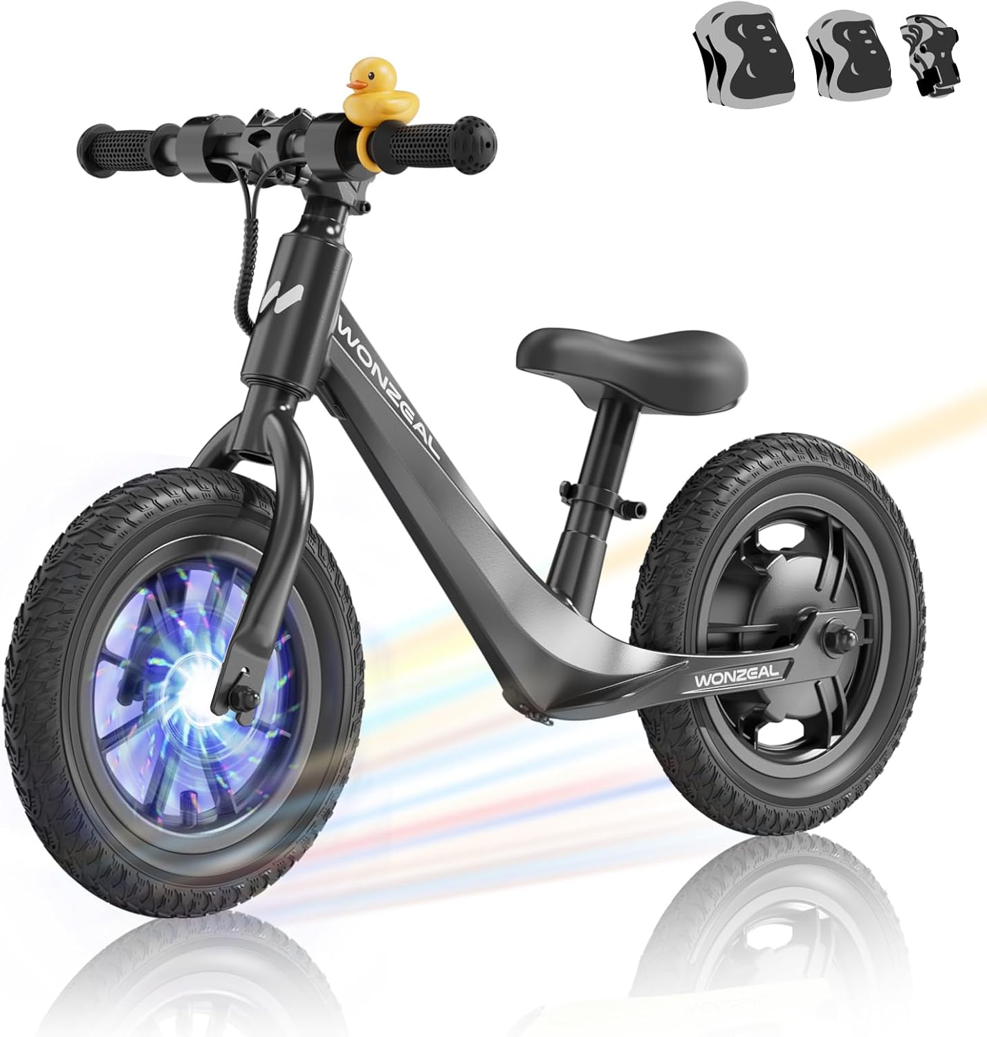 Electric Balance Bike for Kids Ages 3-5 with Adjustable Seat