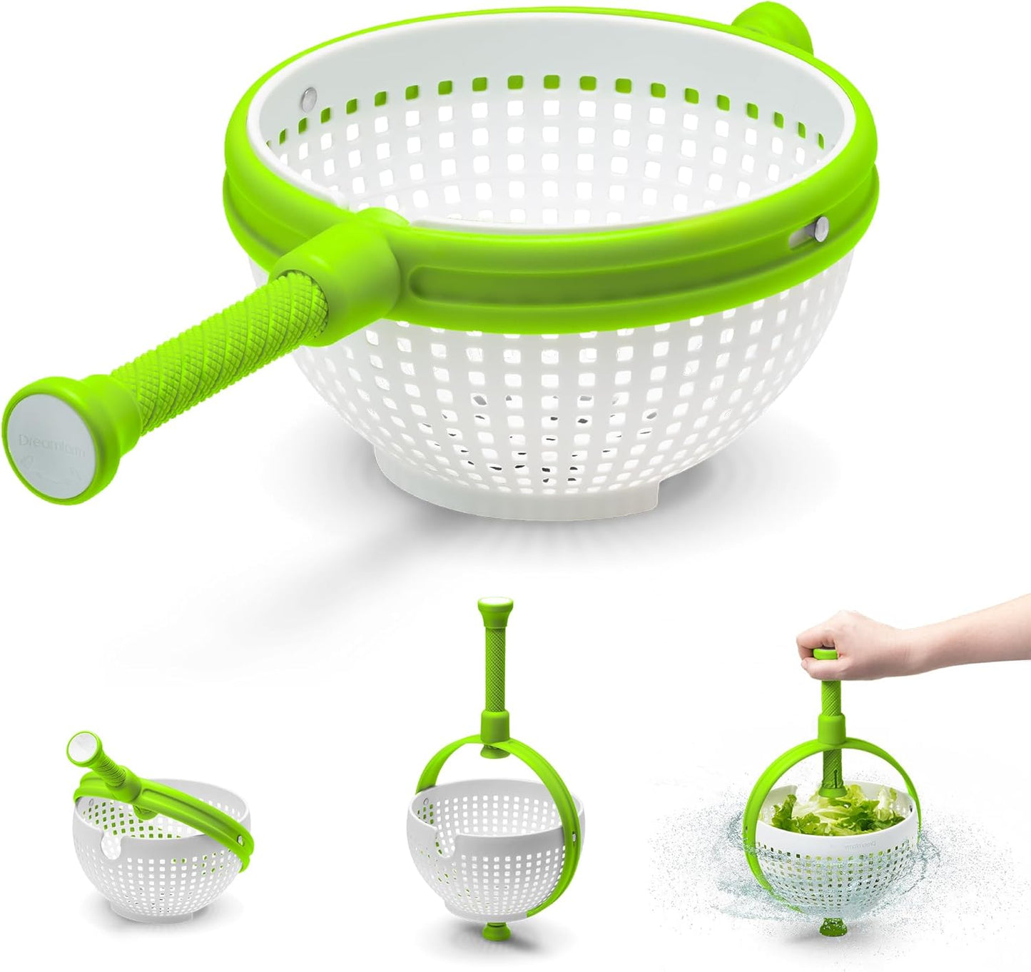 Dreamfarm 2-in-1 Salad Spinner & Colander - Effortless Straining!