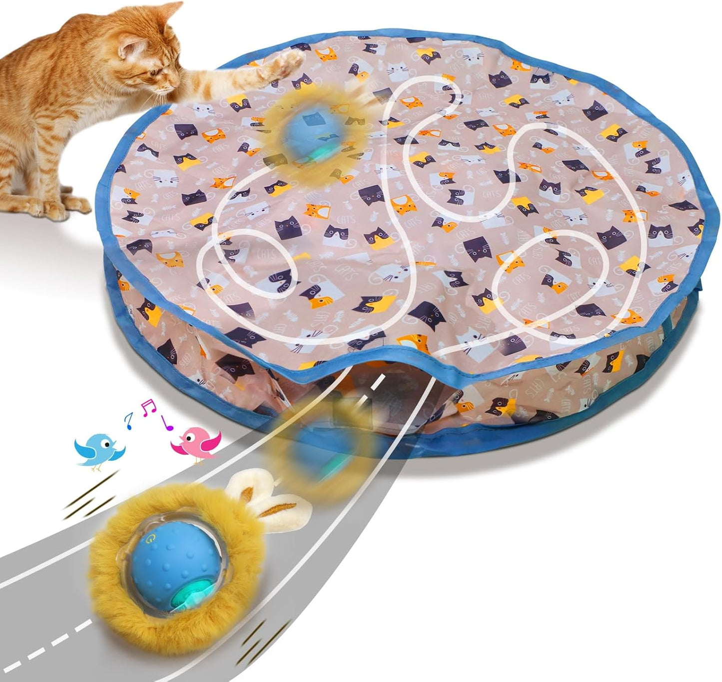 Interactive Cat Toy: Fast Rolling Motion Ball