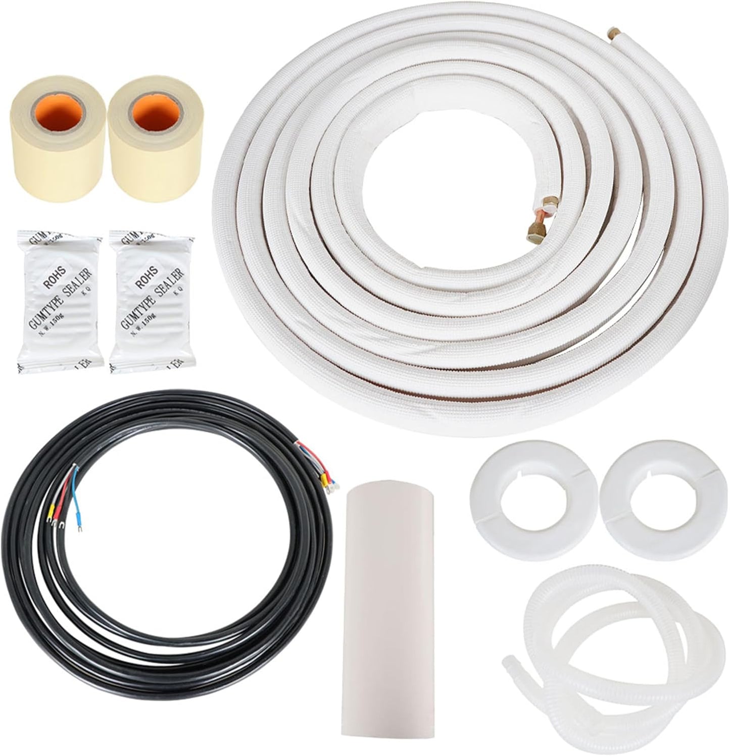 Thomletha Mini Split Line Set - 25FT Dual Size Tube for Effortless AC Cooling!