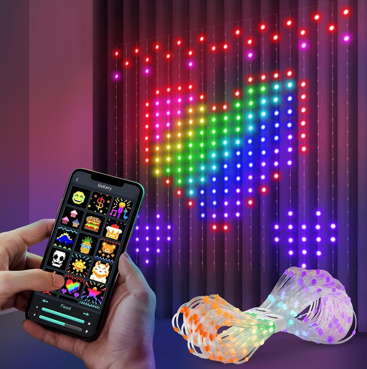 Smart Curtain Lights: APP Controlled, Music Sync, IP65 Rated