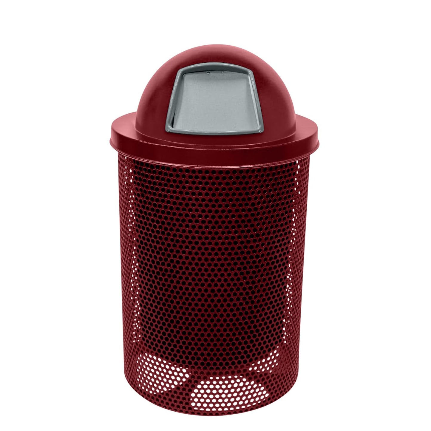 RDT-P-BUR Heavy Duty Round Trash Receptacle with Dome Top