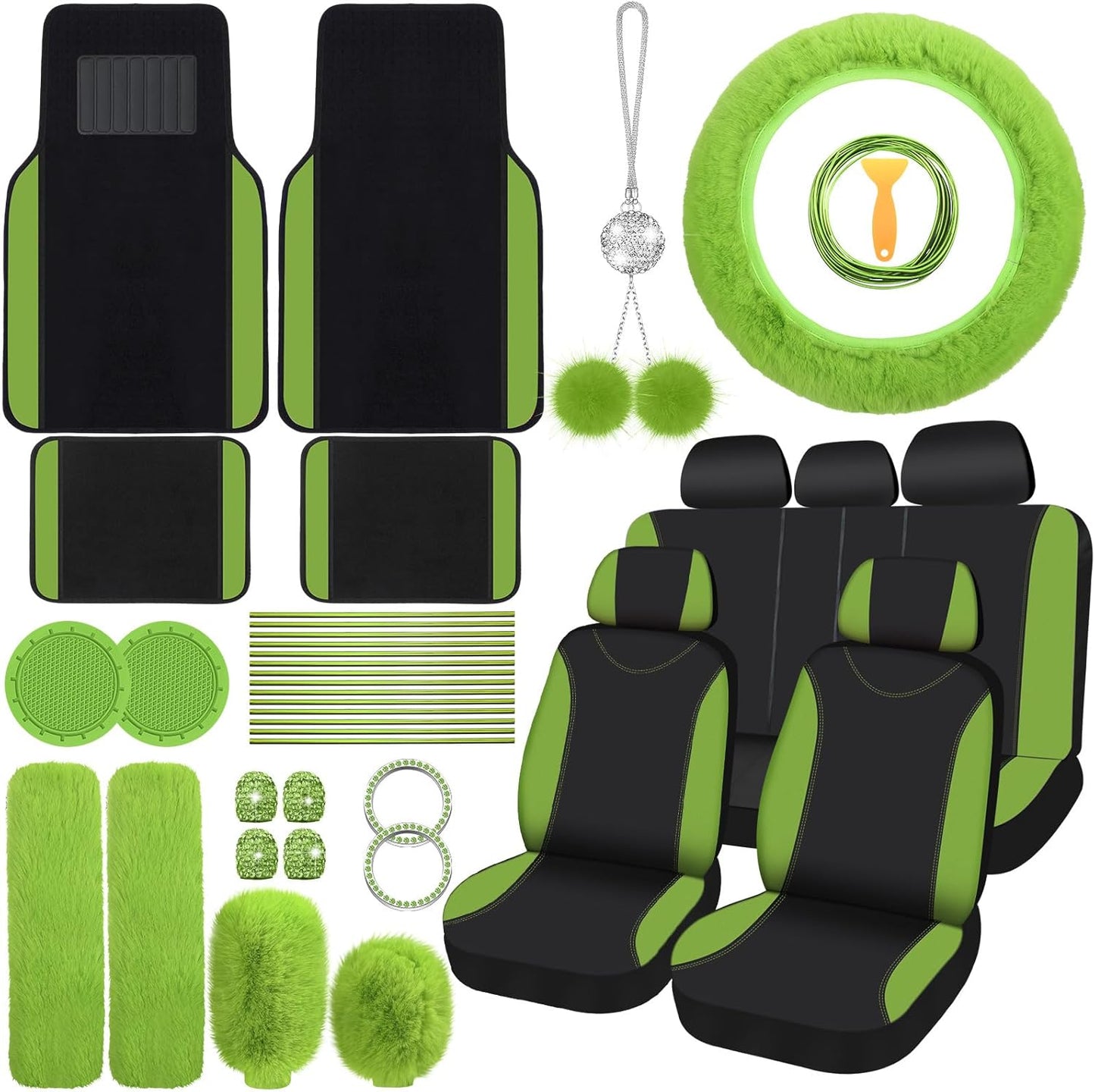 Woanger 47 Car Seat Cover Full Set with Plush Accessories