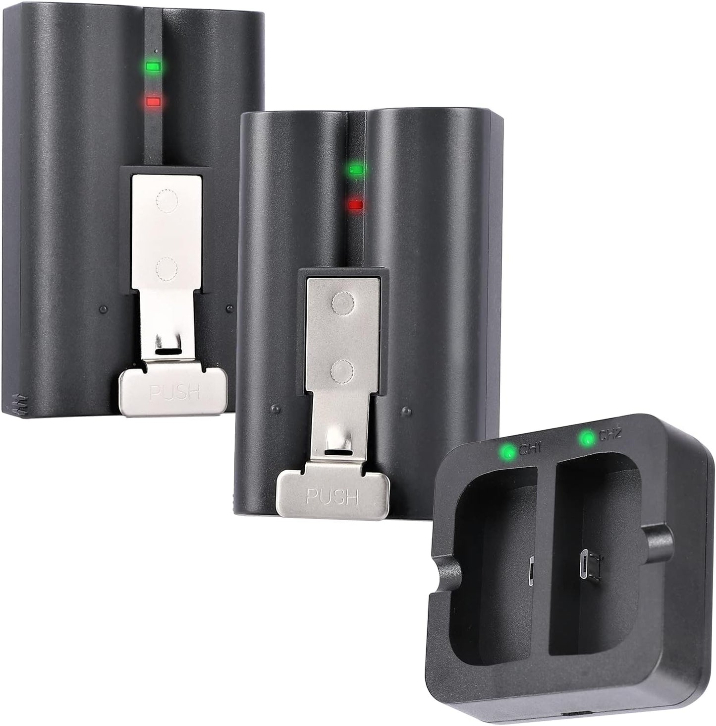 Boost Ring Camera Power - 2 Batteries + Charging Station by TODAYWON