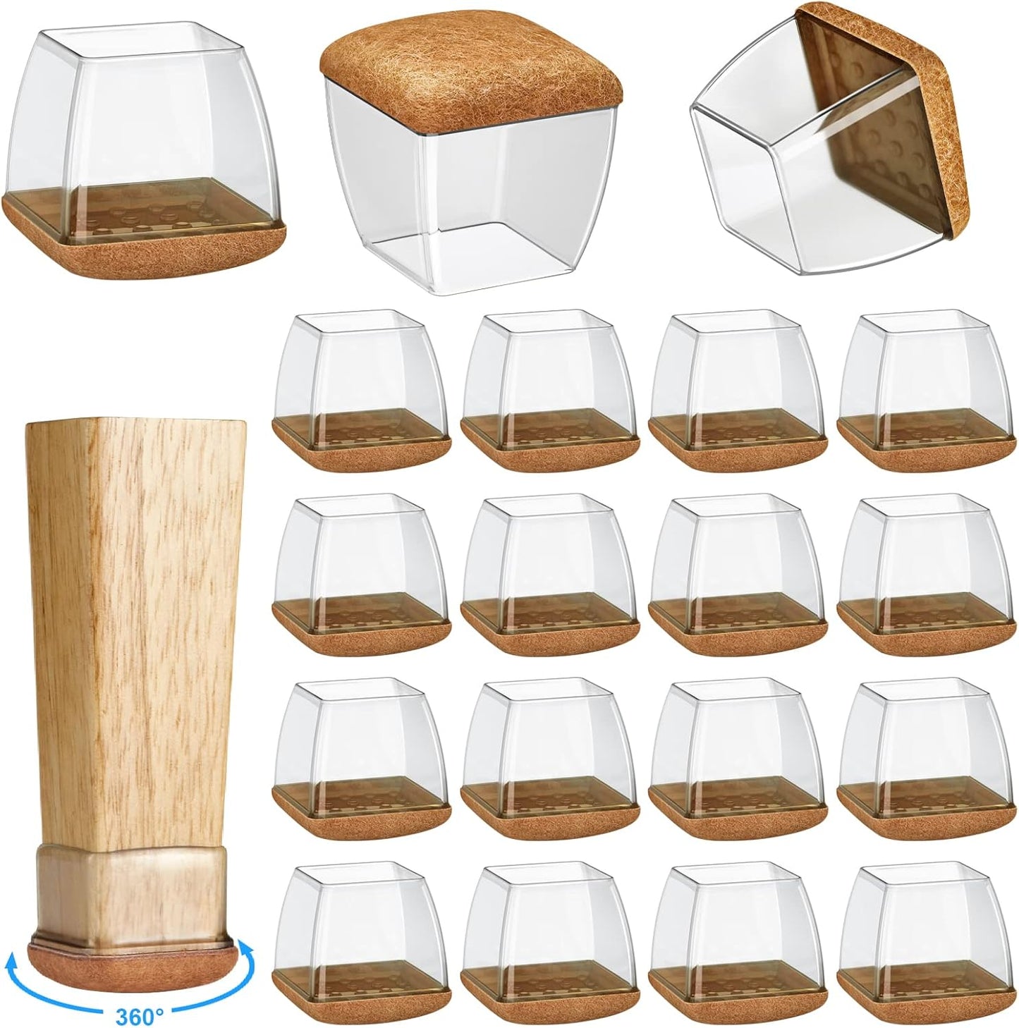 16Pk Floor Protectors Round Sliders-Yarehand